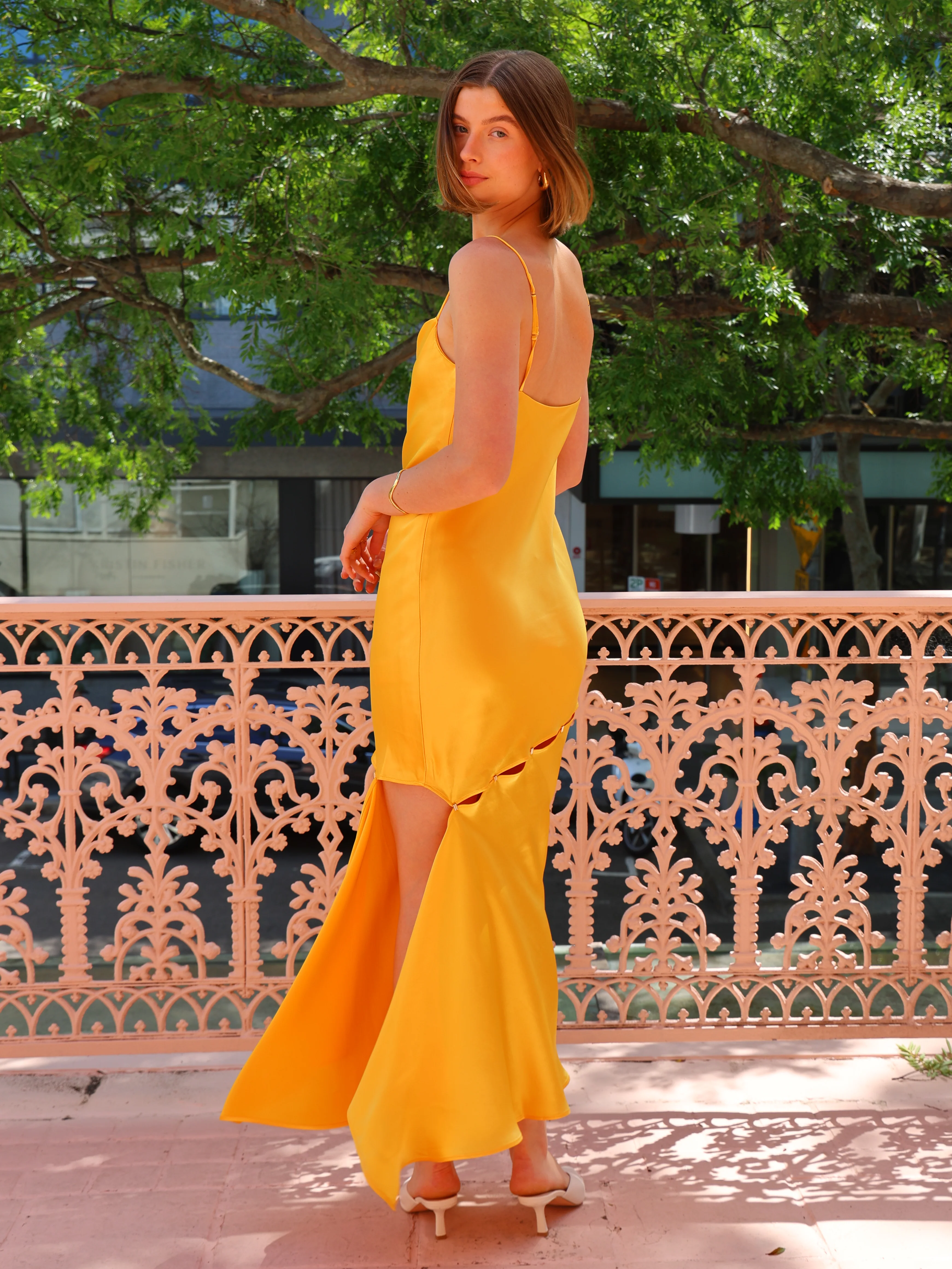 Acler Halewood Maxi Dress in Honey Gold - Image 5