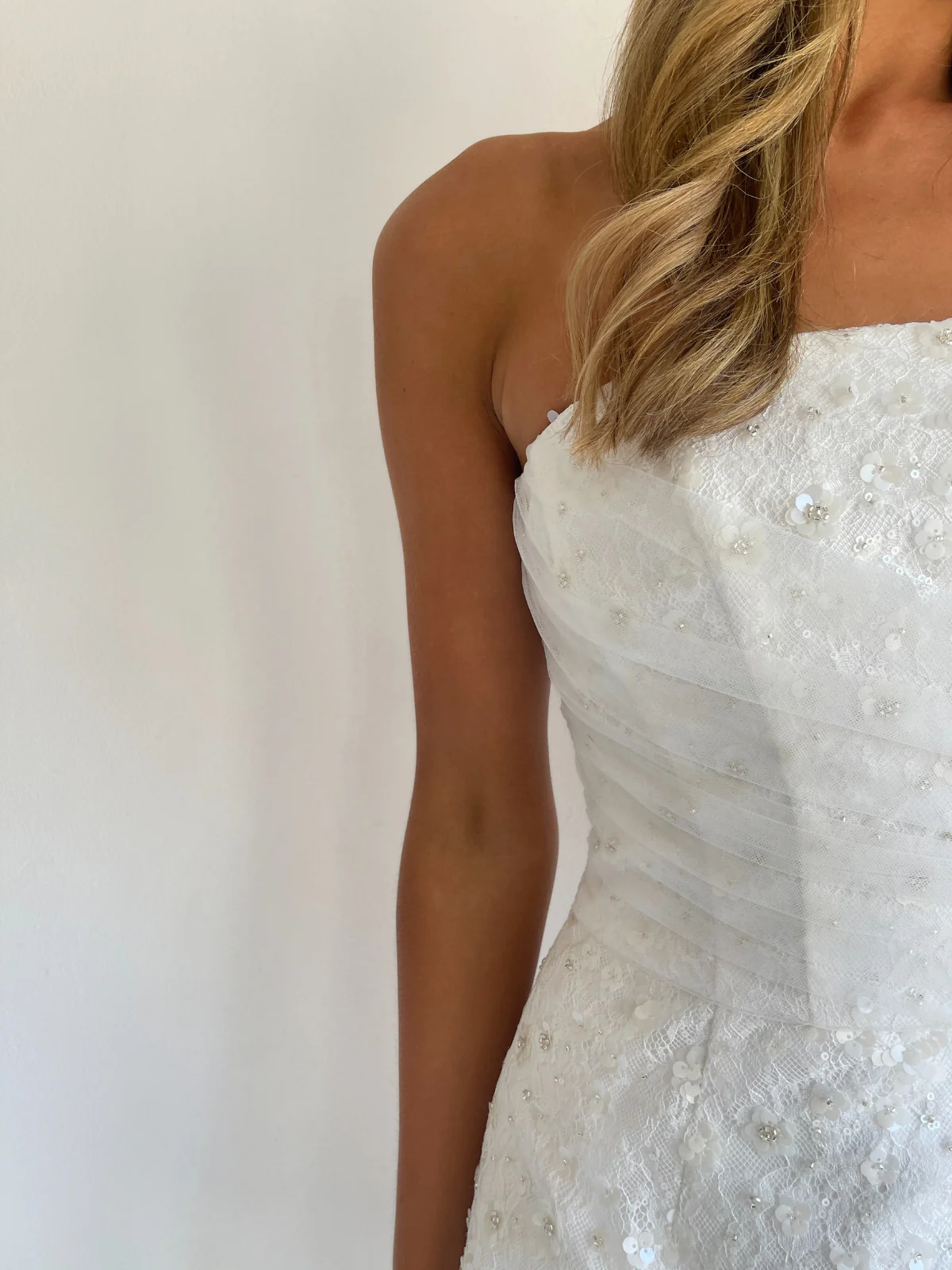 Arley Adeline Mini Dress in Ivory - Image 5