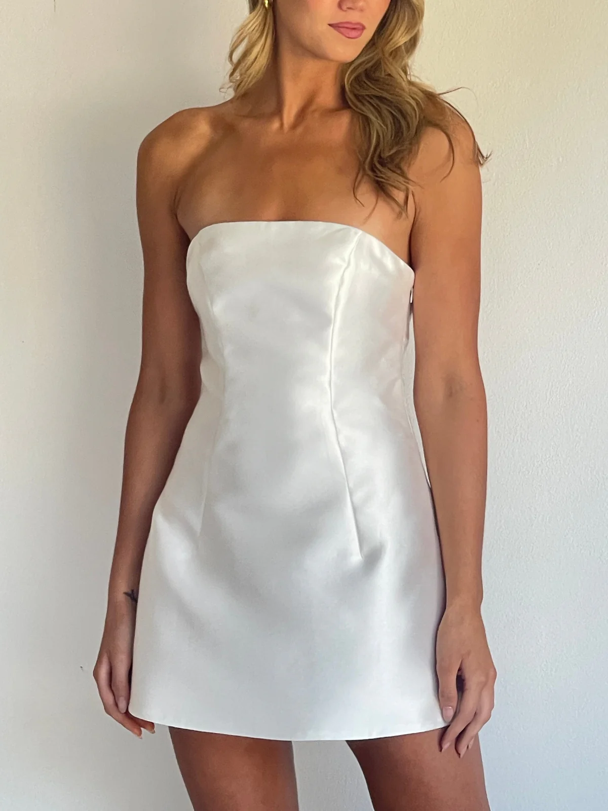 Arley Celeste Mini Dress in Ivory - Image 4