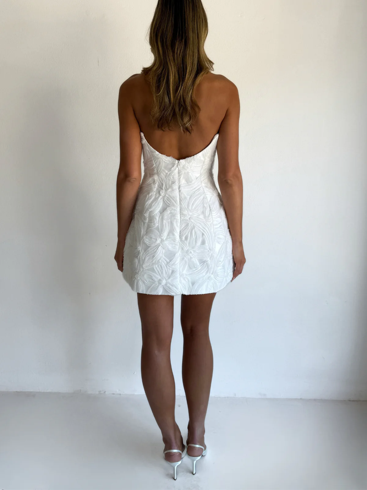 Arley Eva Mini Dress in Ivory - Image 8