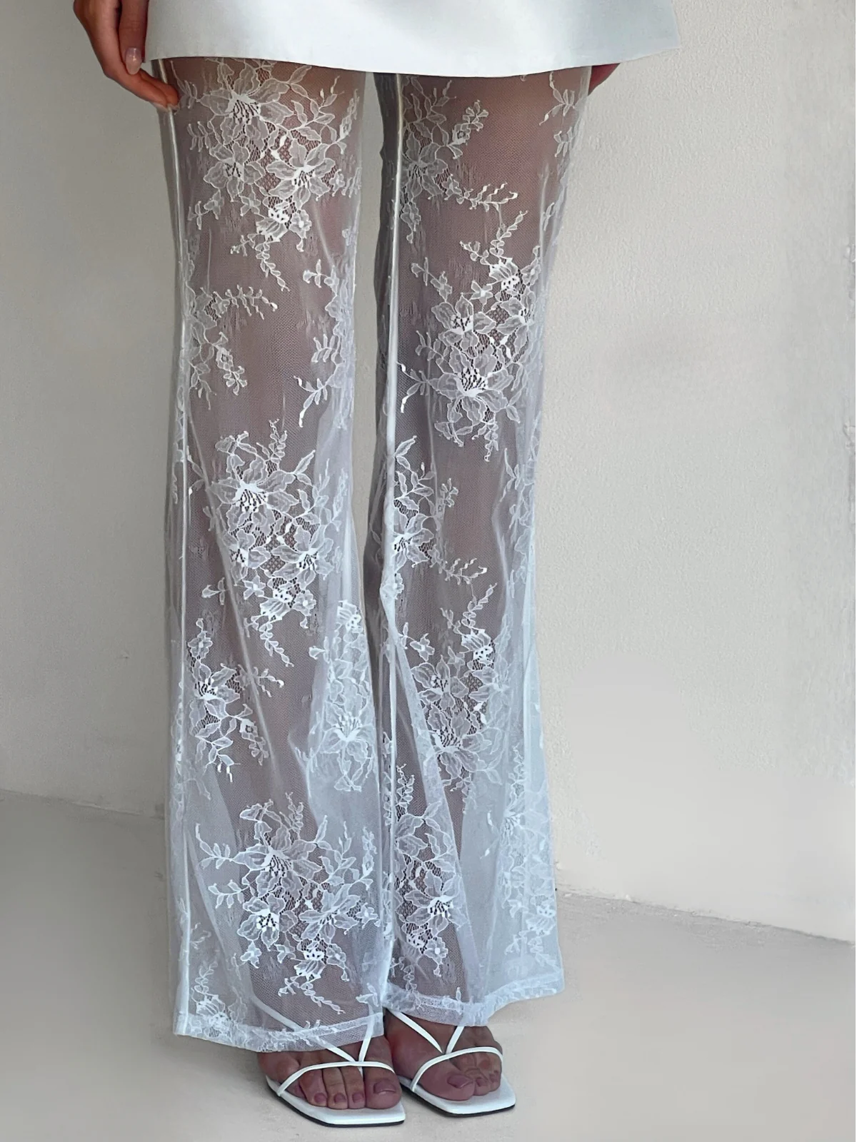 Arley Lola Lace Pant in Ivory - Image 8