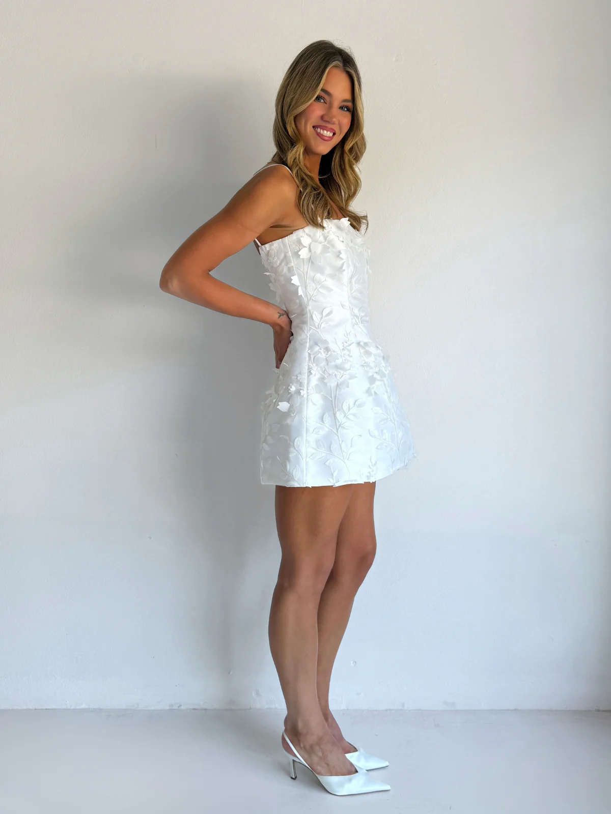 Arley Lola Mini Dress in Ivory - Image 5