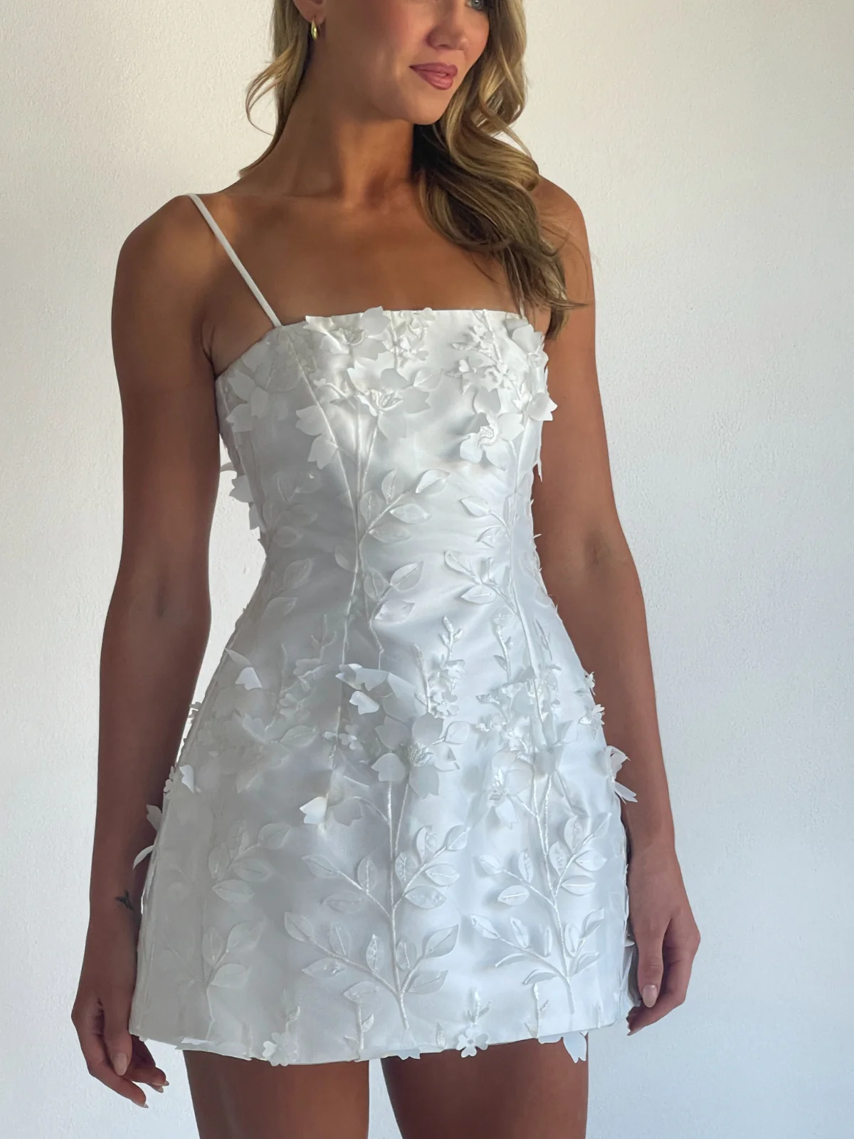Arley Lola Mini Dress in Ivory - Image 9