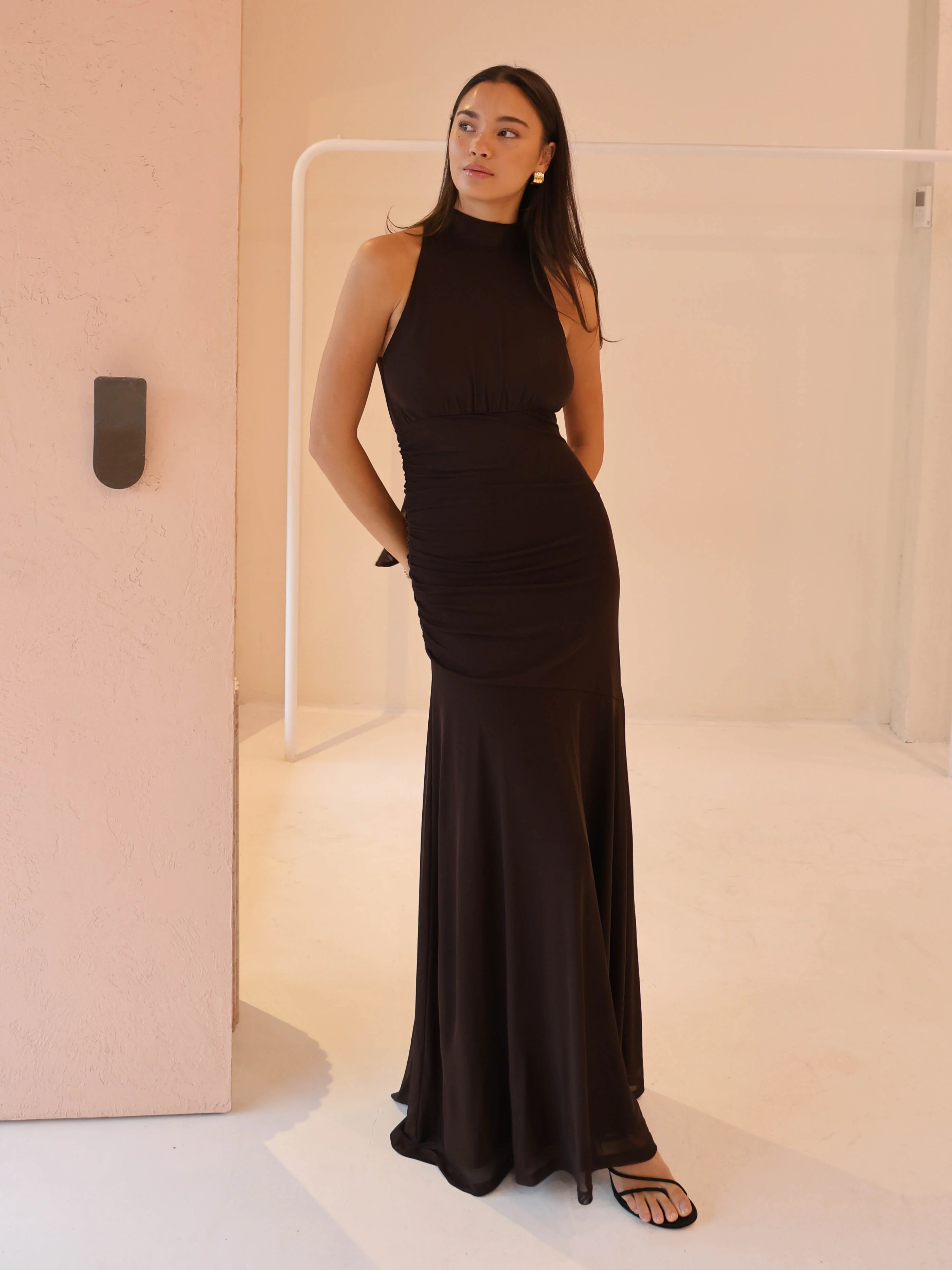 By Nicola Adele Maxi Dress in Chocolate - Image 4