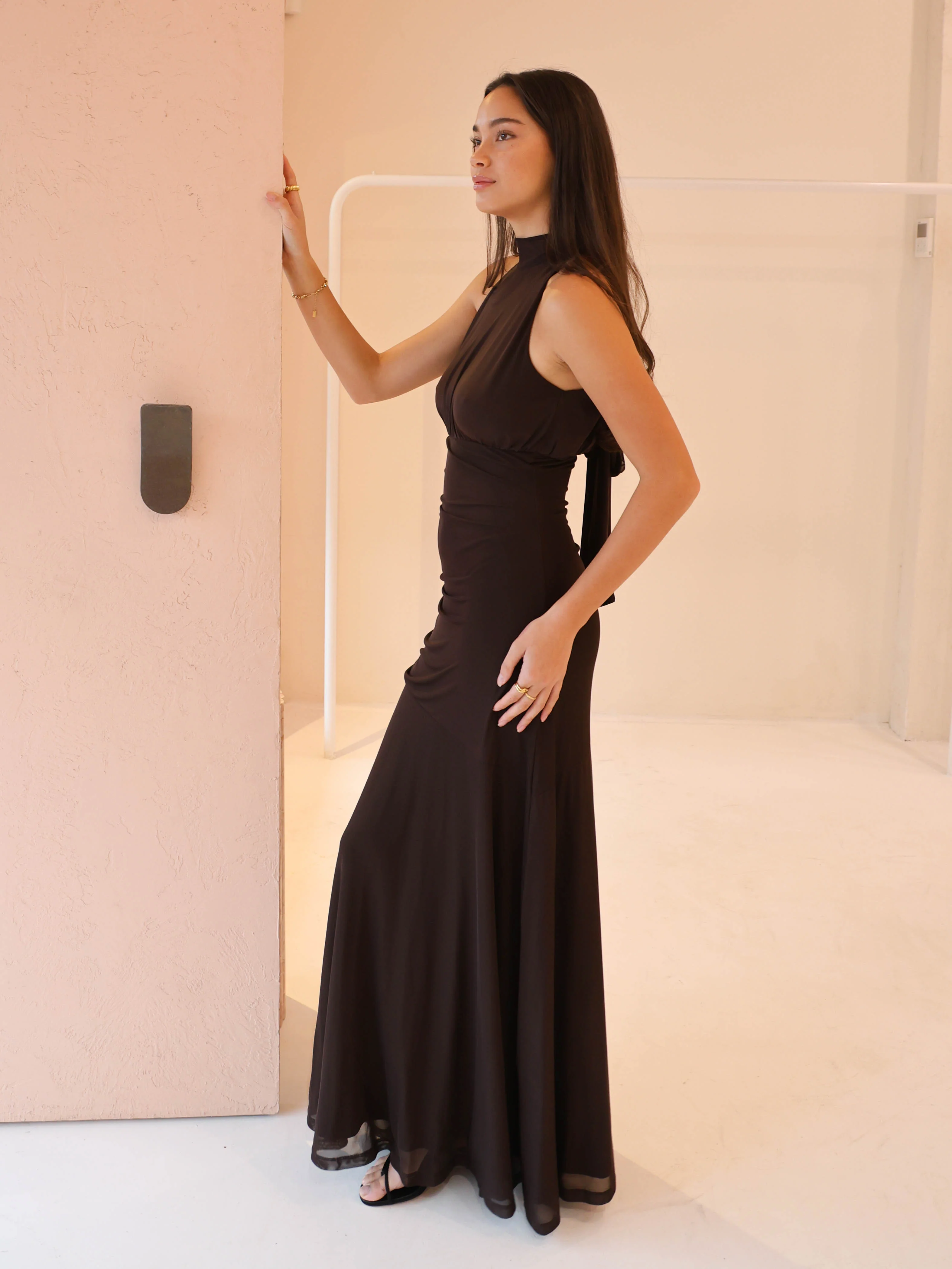 By Nicola Adele Maxi Dress in Chocolate - Image 7