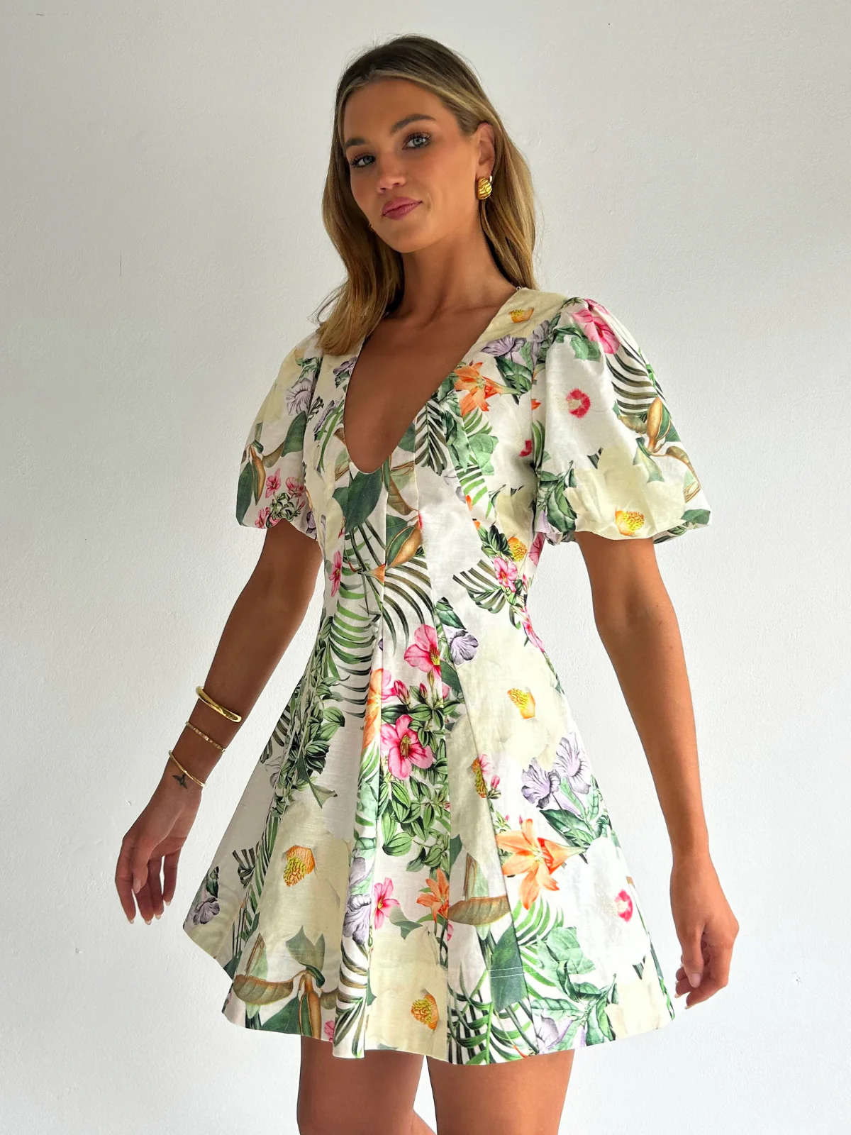 By Nicola Anna Mini Dress in Fleur Tropicale - Image 5