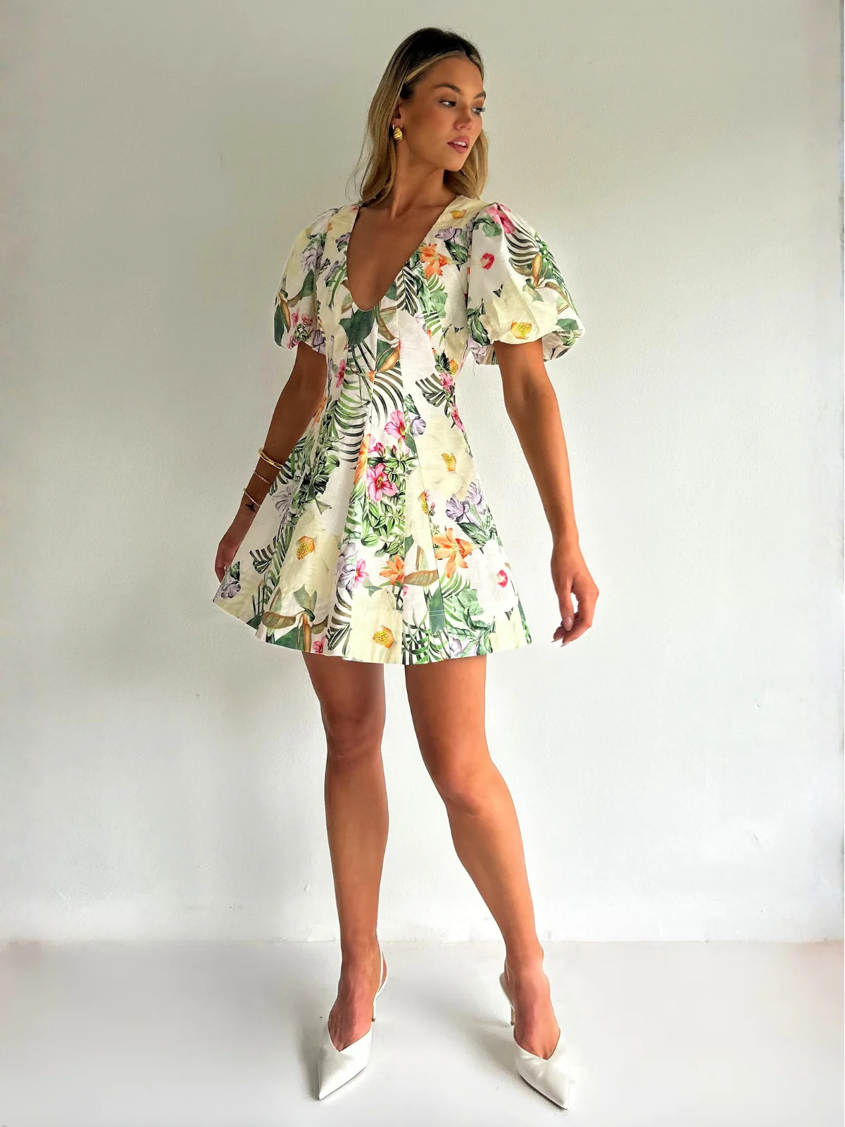 By Nicola Anna Mini Dress in Fleur Tropicale - Image 6