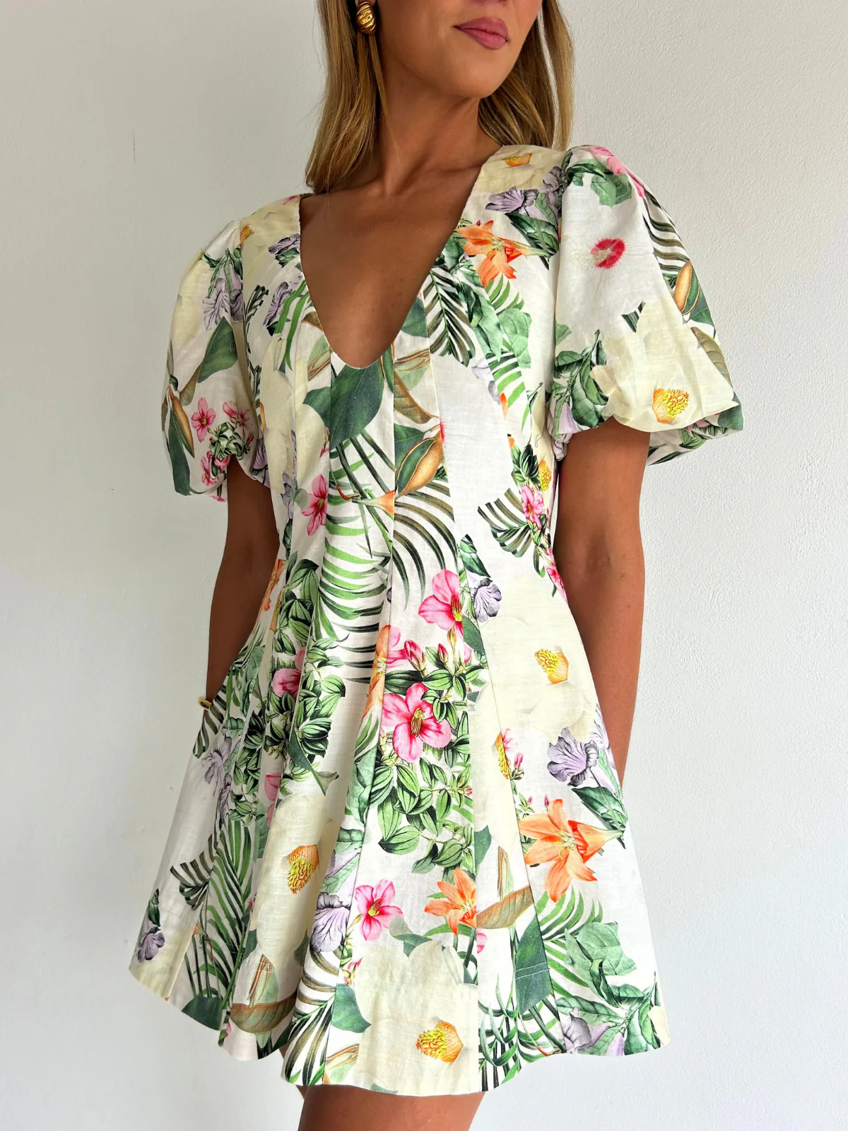 By Nicola Anna Mini Dress in Fleur Tropicale - Image 7