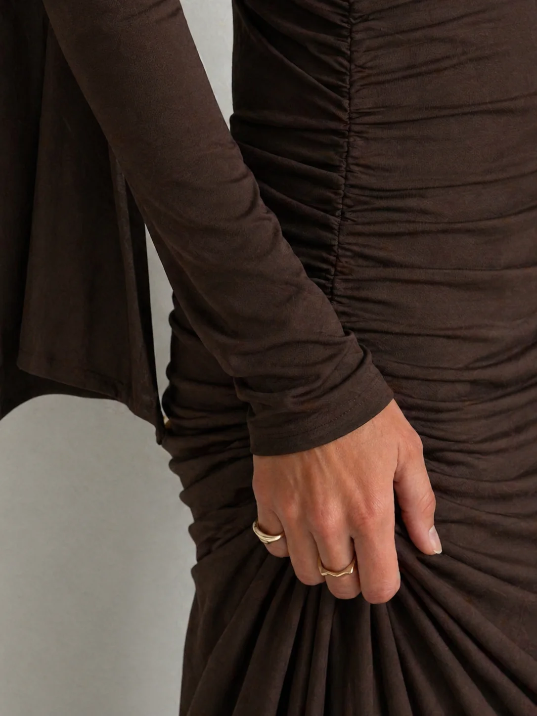 By Nicola Belle Maxi Dress in Chocolate - Image 6