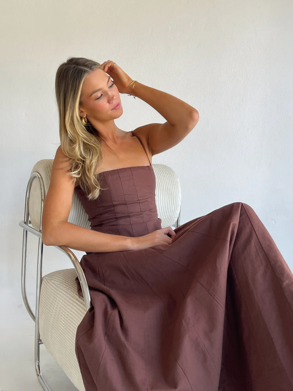 By Nicola Camille Maxi Dress in Chocolate - Image 16