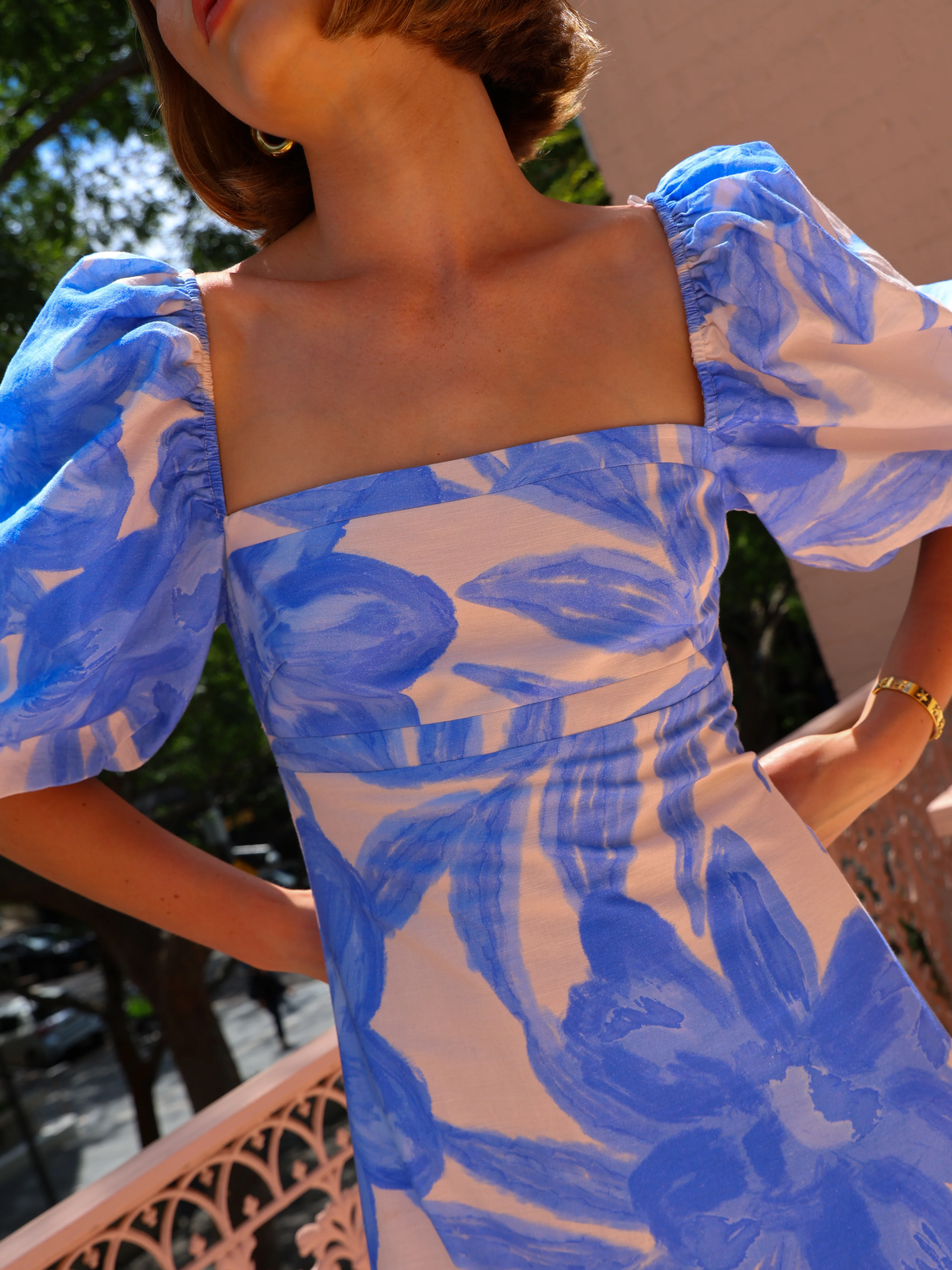 By Nicola Camille S/S Maxi Dress in Blue Lagoon - Image 2