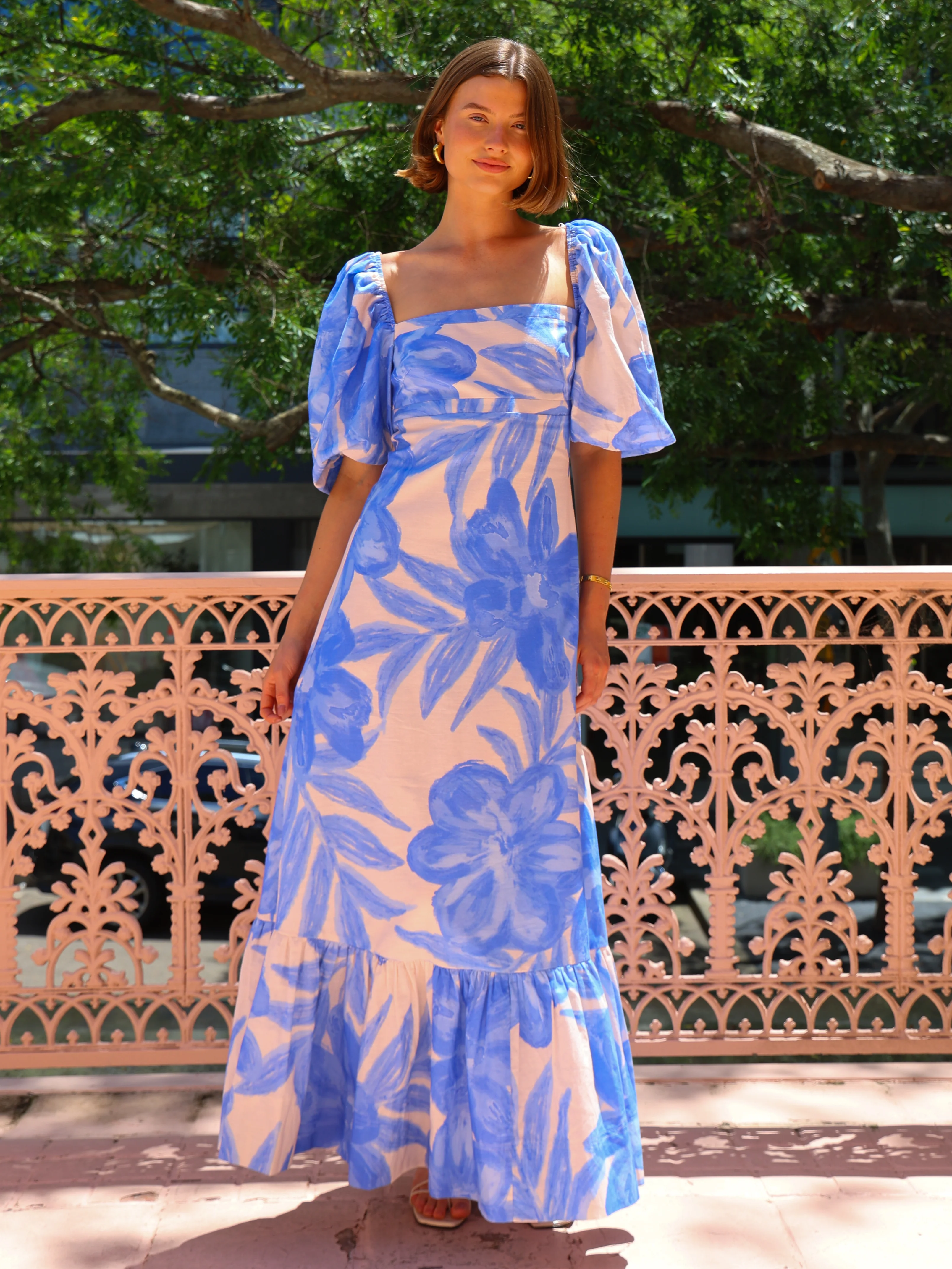 By Nicola Camille S/S Maxi Dress in Blue Lagoon - Image 5