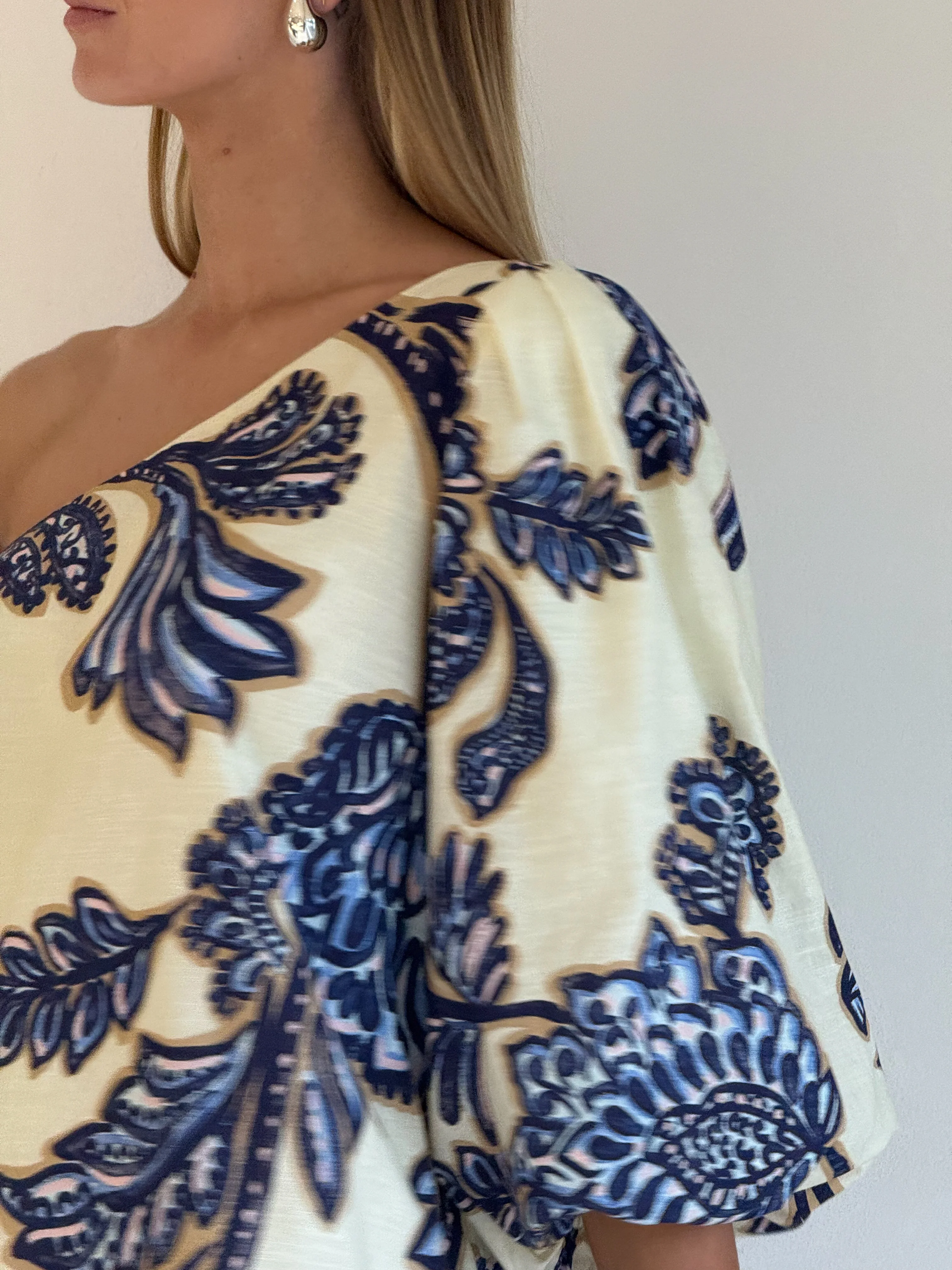 By Nicola Capri Mini Dress in Blue Paisley - Image 3