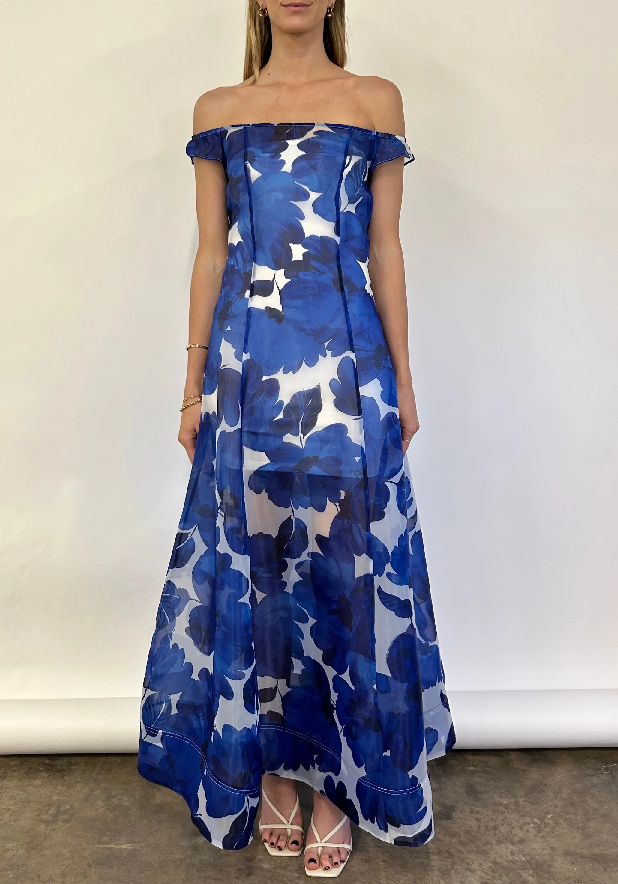 By Nicola Clementine Maxi Dress in Blue Petal - Image 10