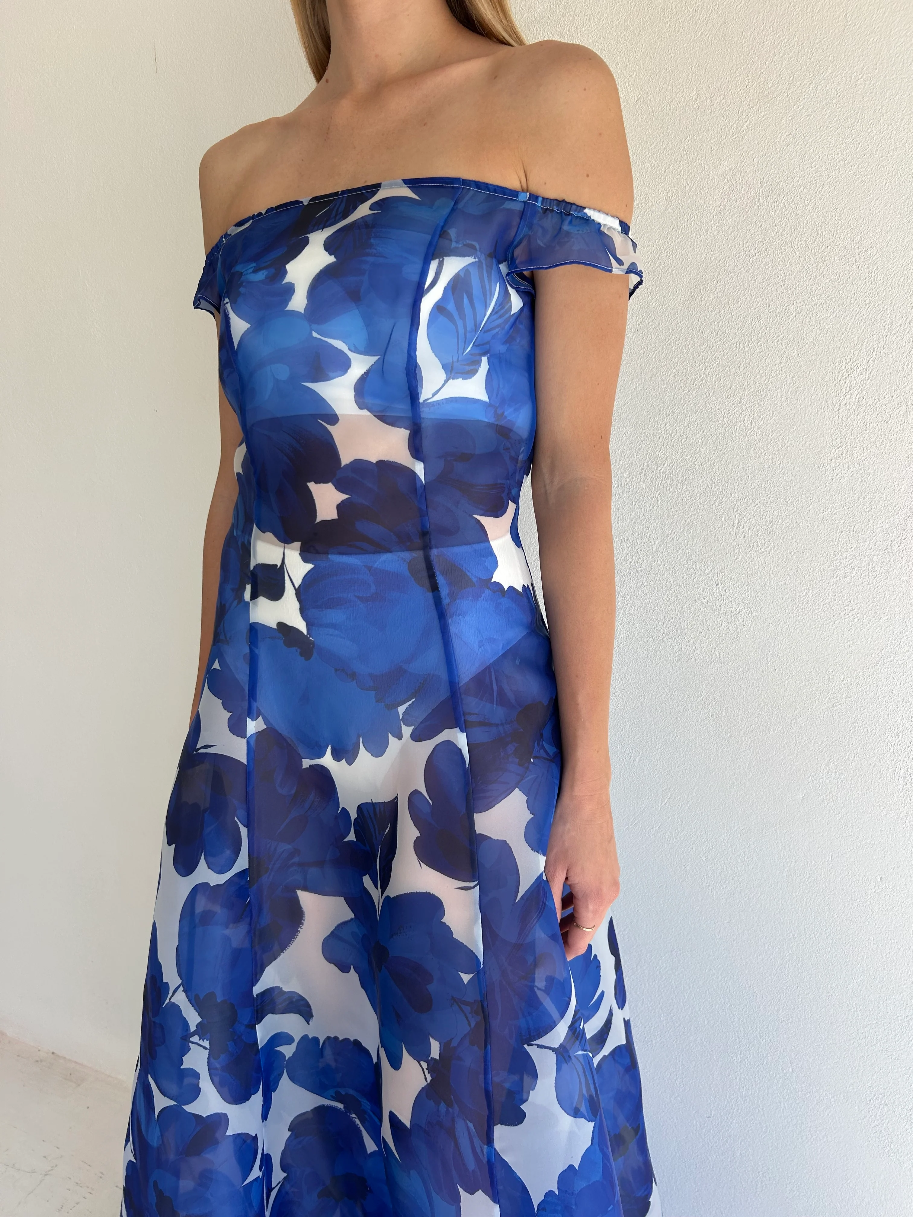 By Nicola Clementine Maxi Dress in Blue Petal - Image 2