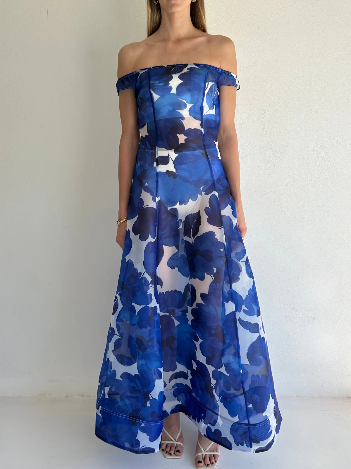 By Nicola Clementine Maxi Dress in Blue Petal - Image 3