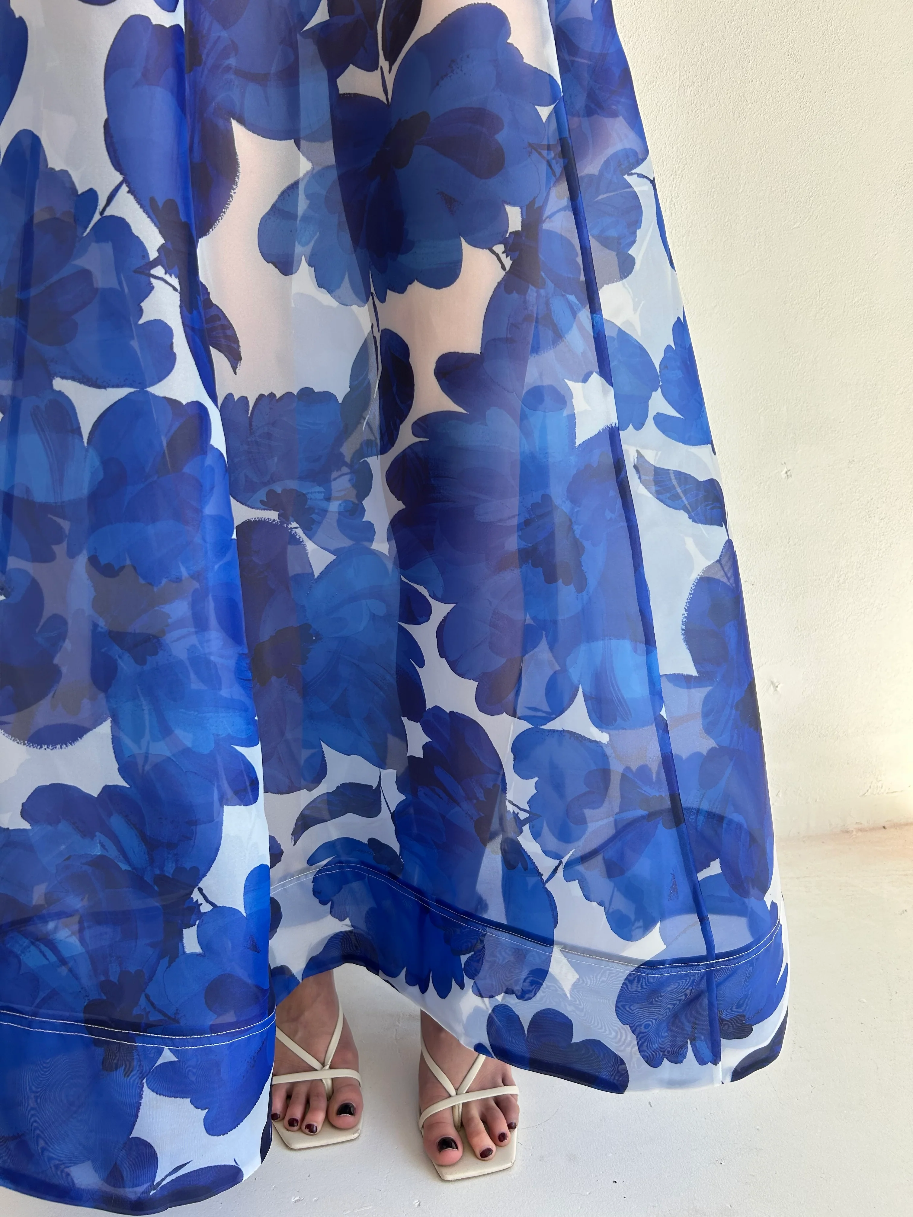 By Nicola Clementine Maxi Dress in Blue Petal - Image 4