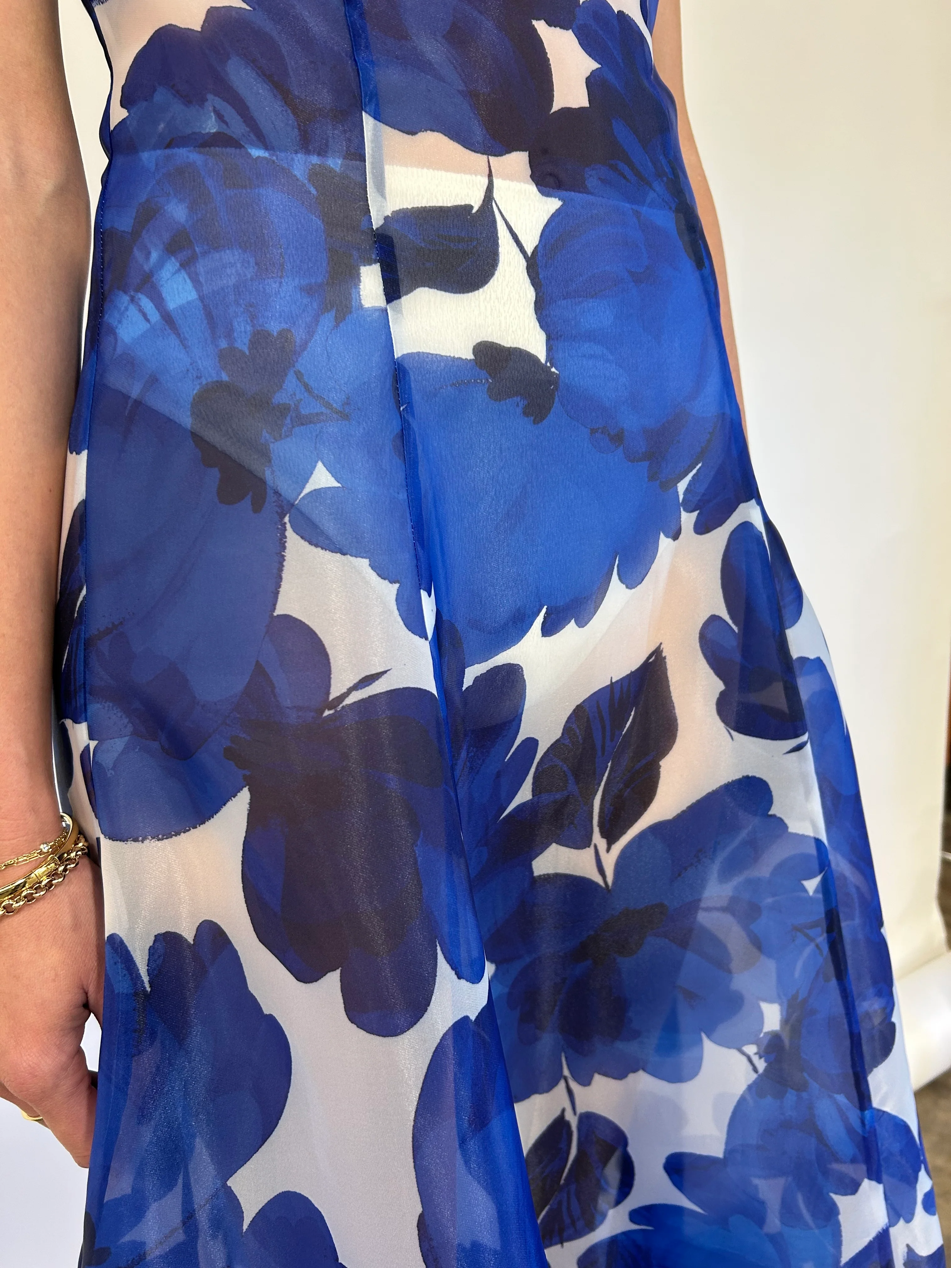 By Nicola Clementine Maxi Dress in Blue Petal - Image 6