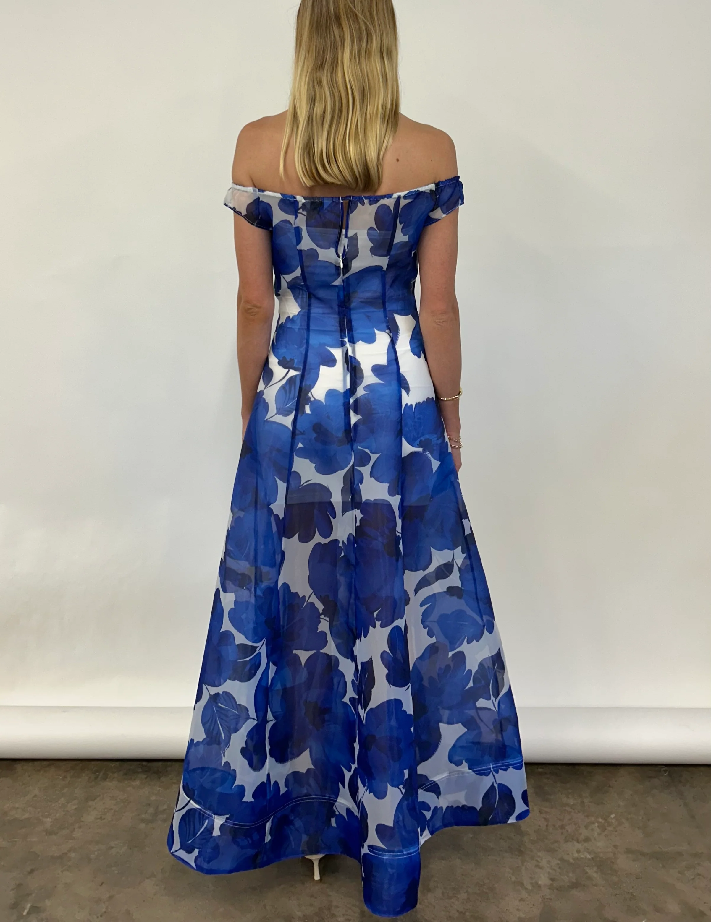 By Nicola Clementine Maxi Dress in Blue Petal - Image 7
