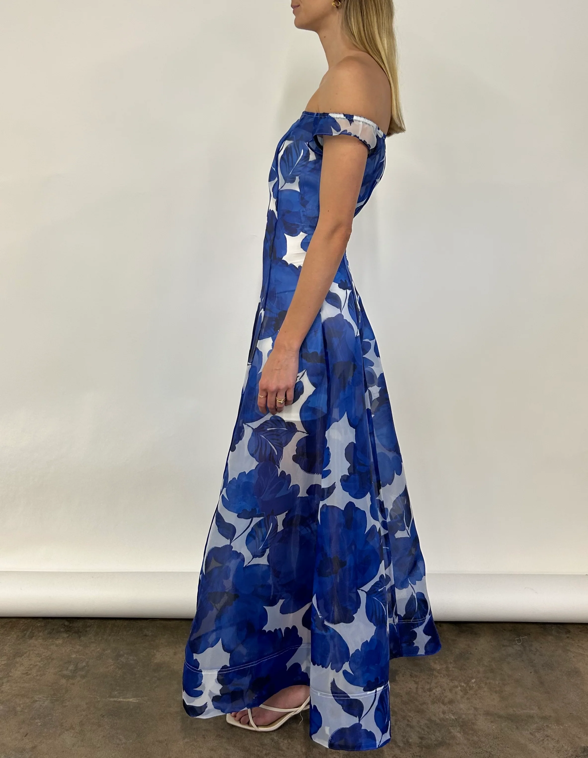 By Nicola Clementine Maxi Dress in Blue Petal - Image 8