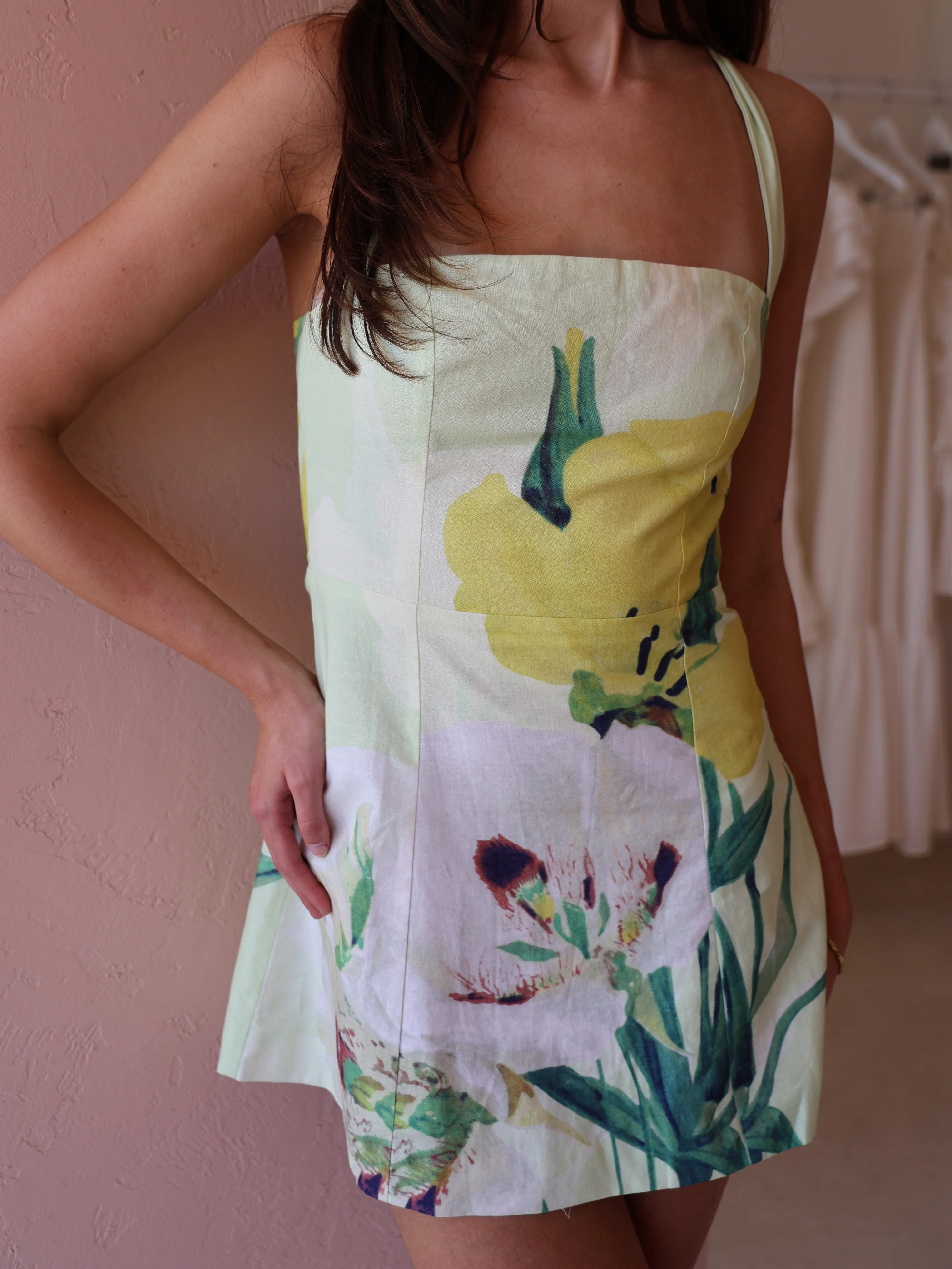 By Nicola Elene Halter Neck Mini Dress in Fiori - Image 6