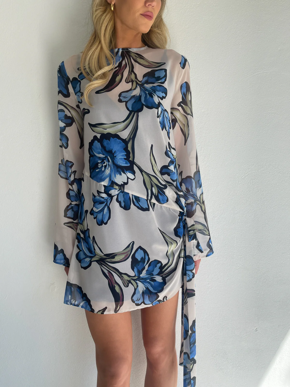 By Nicola Elodie Mini Dress in Waikiki Floral - Image 13