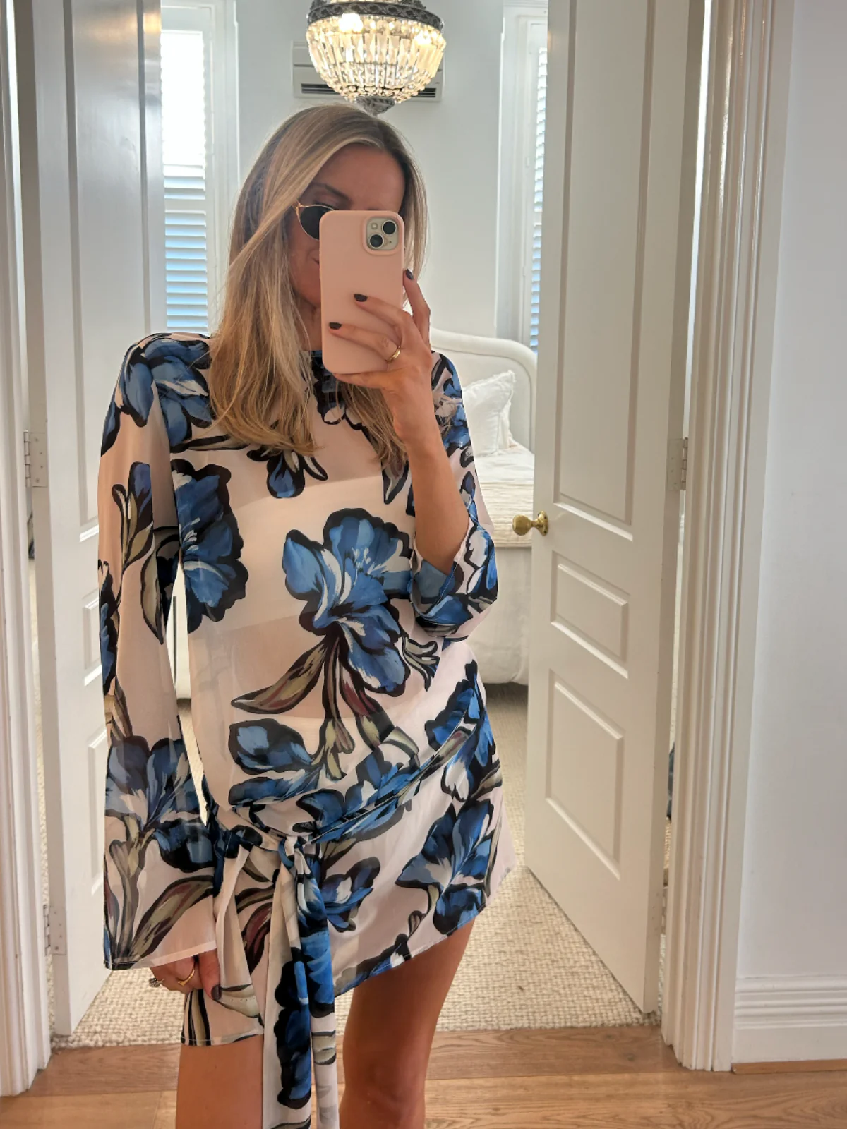 By Nicola Elodie Mini Dress in Waikiki Floral - Image 16