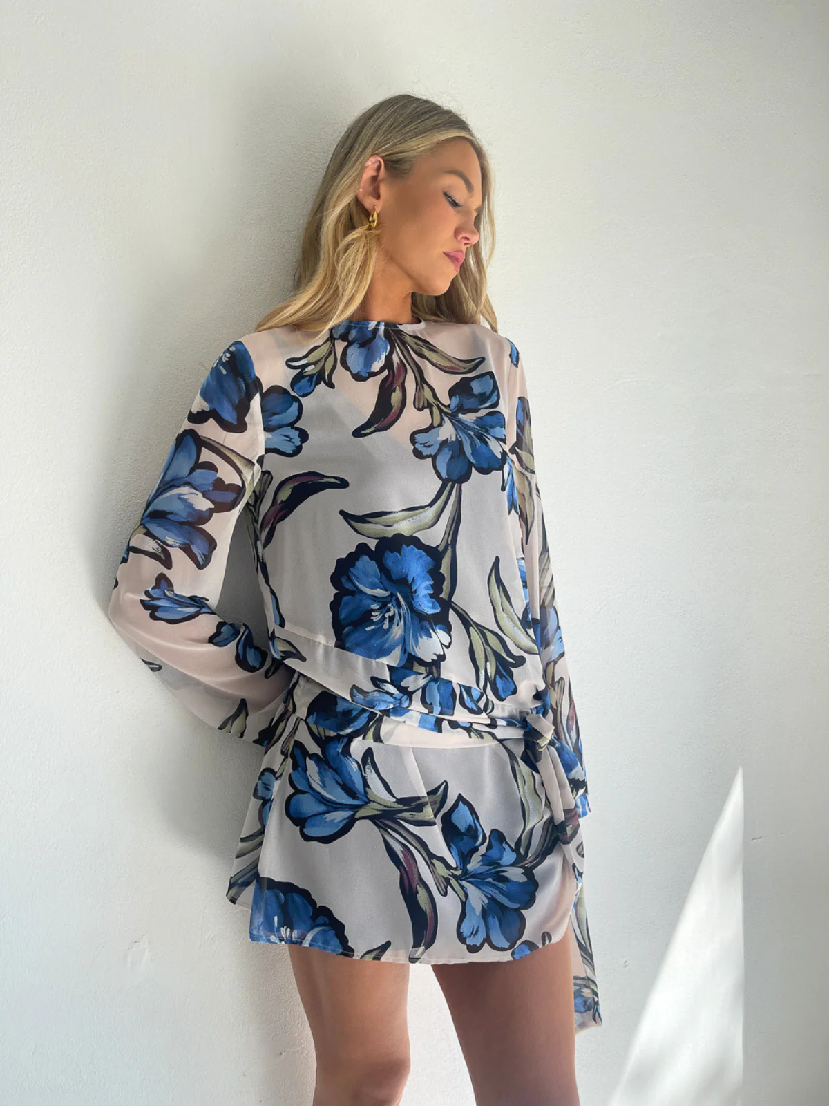 By Nicola Elodie Mini Dress in Waikiki Floral - Image 7
