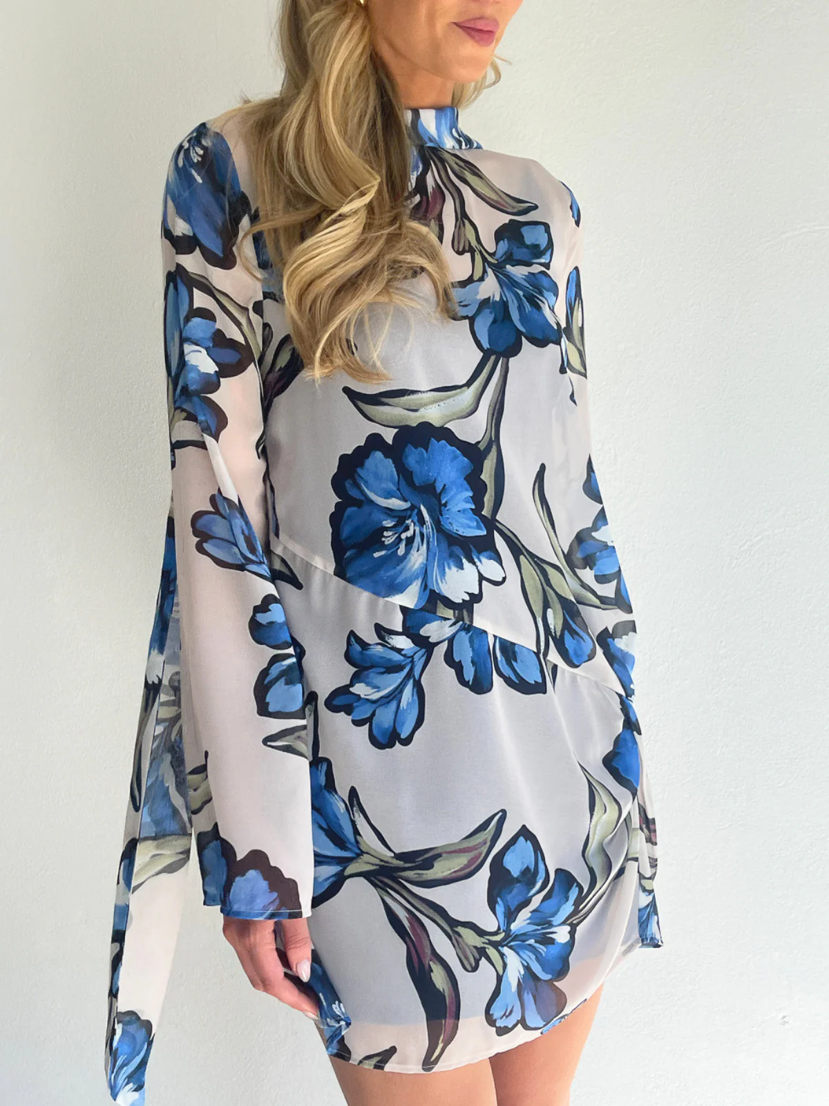 By Nicola Elodie Mini Dress in Waikiki Floral - Image 8