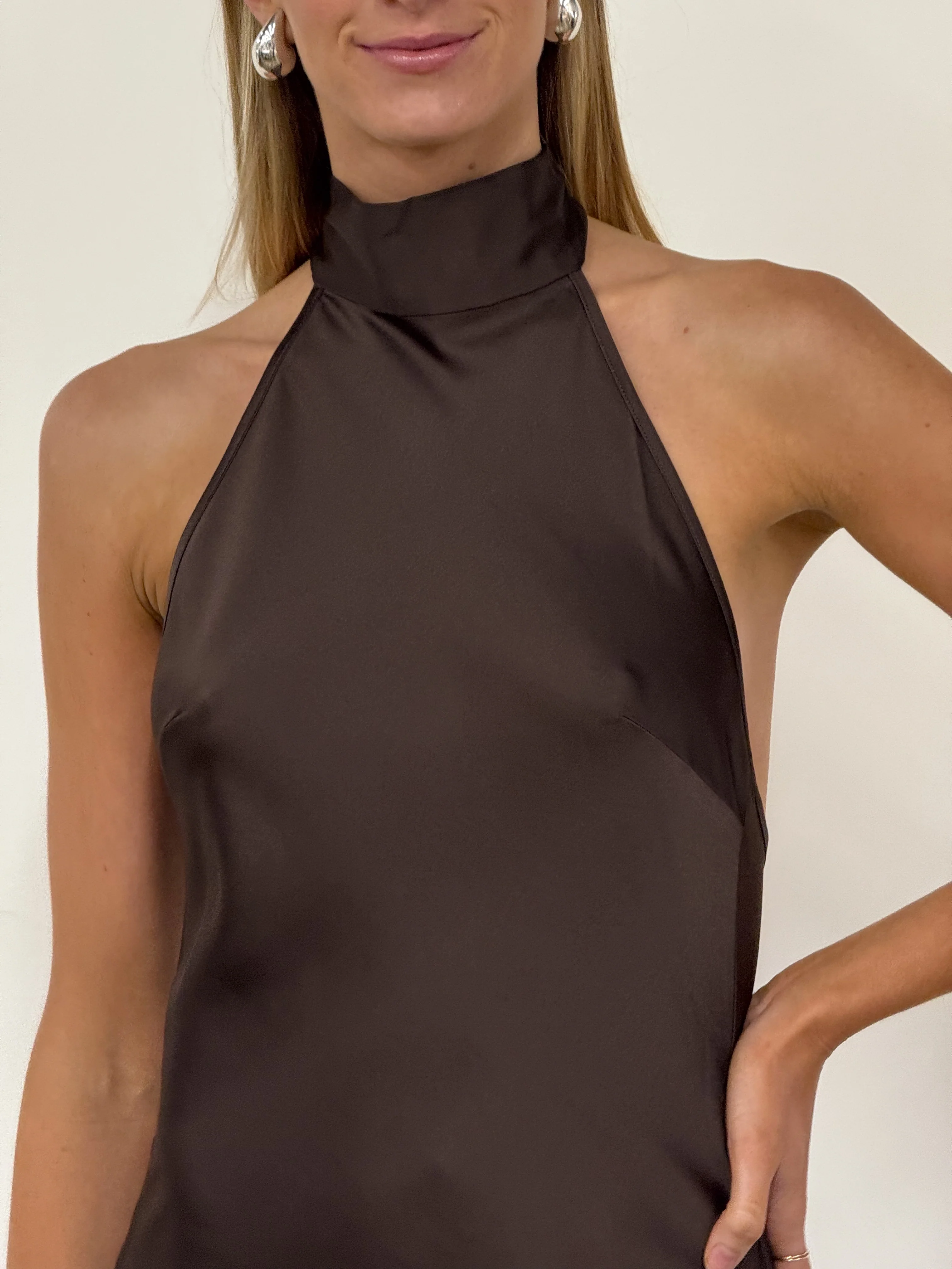 By Nicola Esme Maxi Dress in Chocolate - Image 5