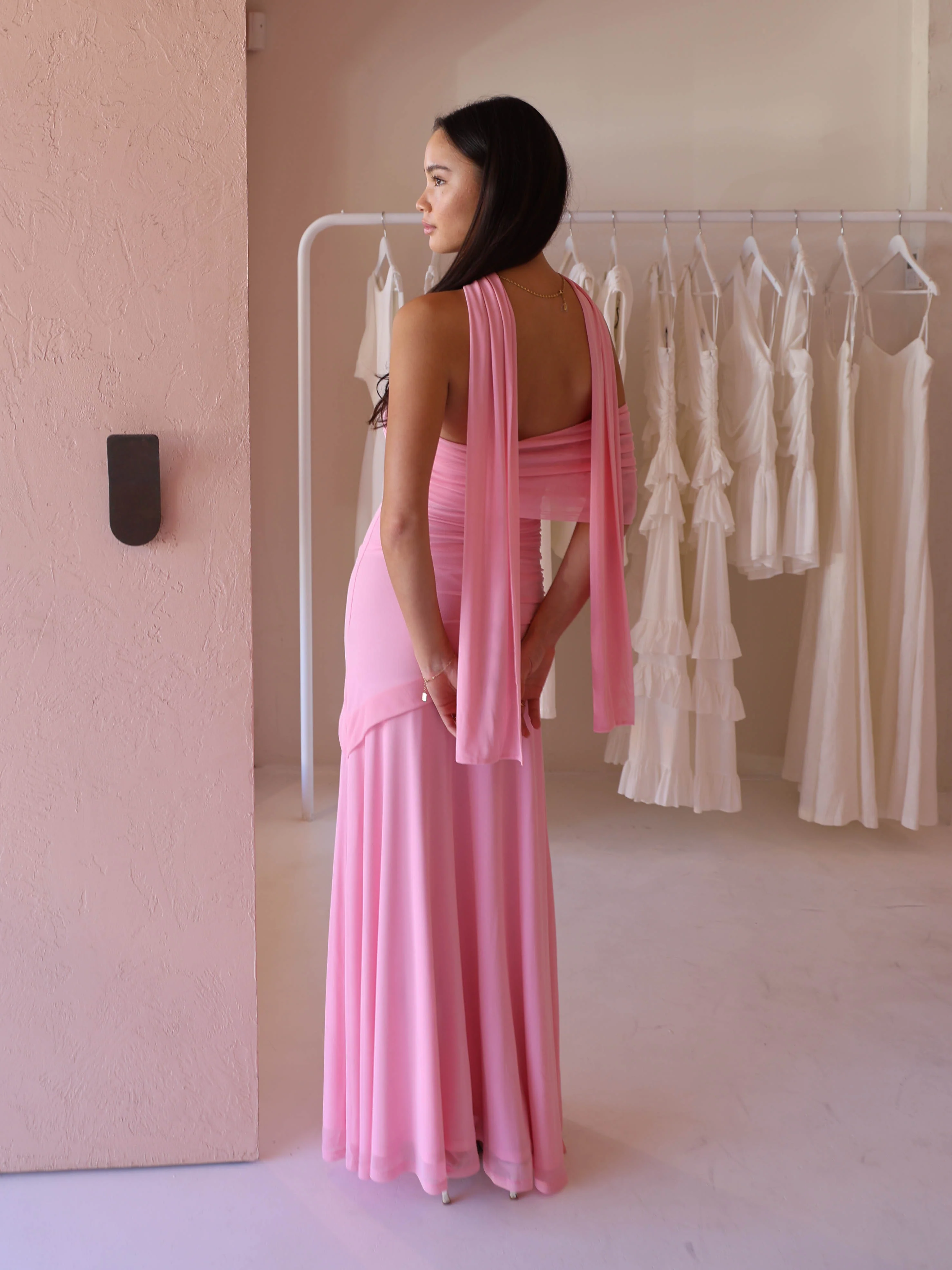By Nicola Fiesta Off Shoulder Dress in Candy - Image 8
