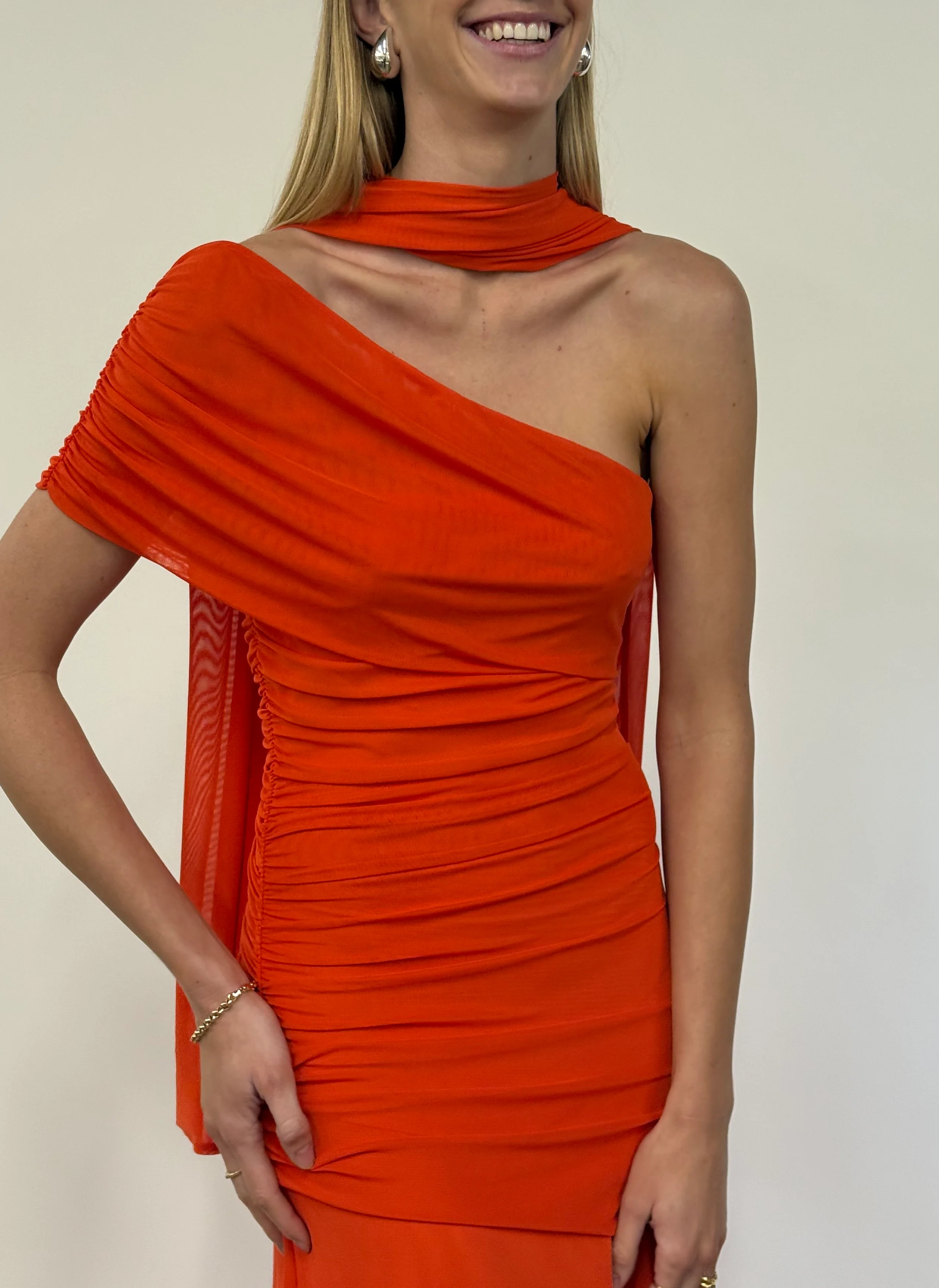 By Nicola Fiesta Off Shoulder Maxi Dress in Fiesta - Image 3