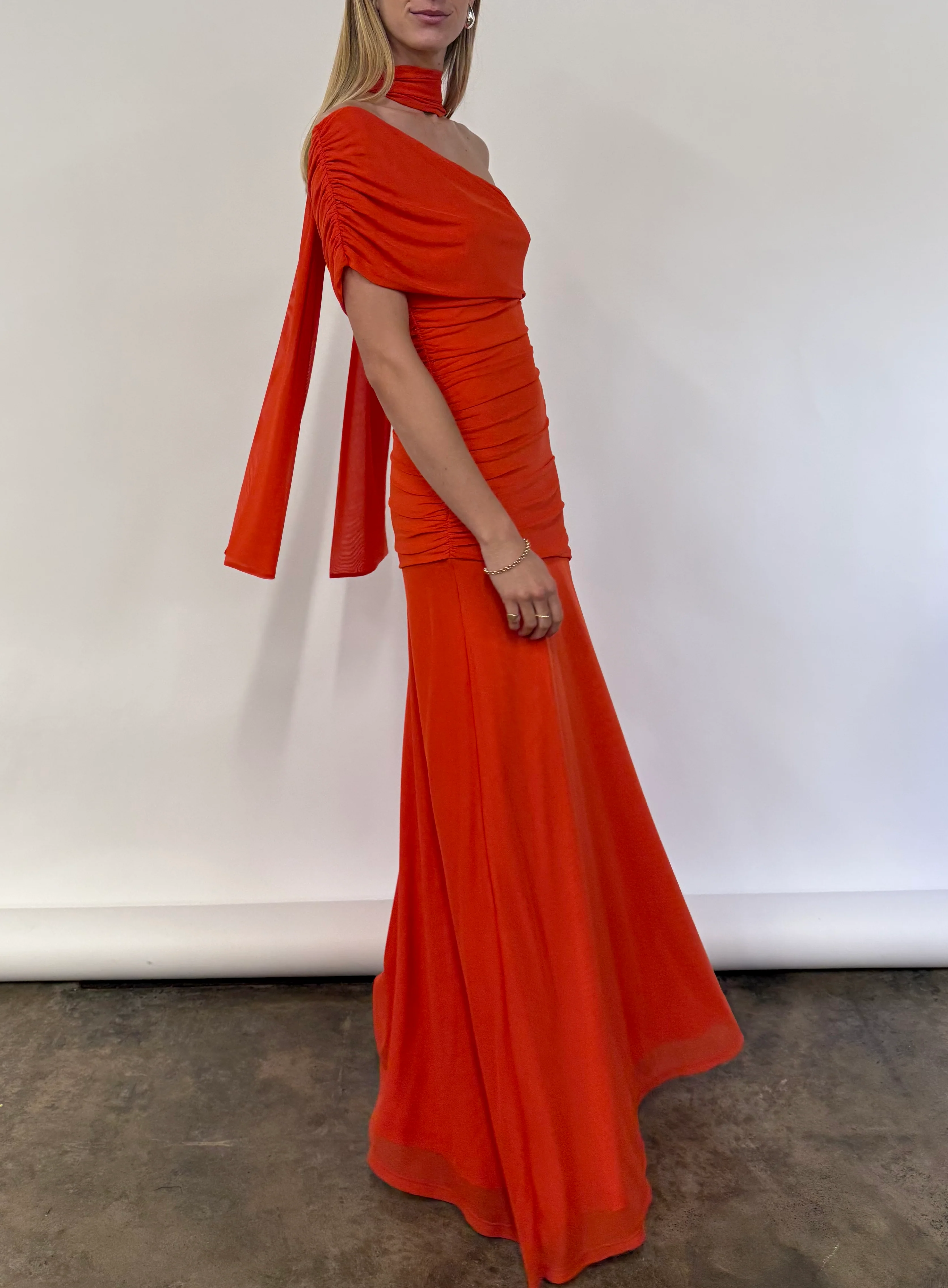 By Nicola Fiesta Off Shoulder Maxi Dress in Fiesta - Image 6