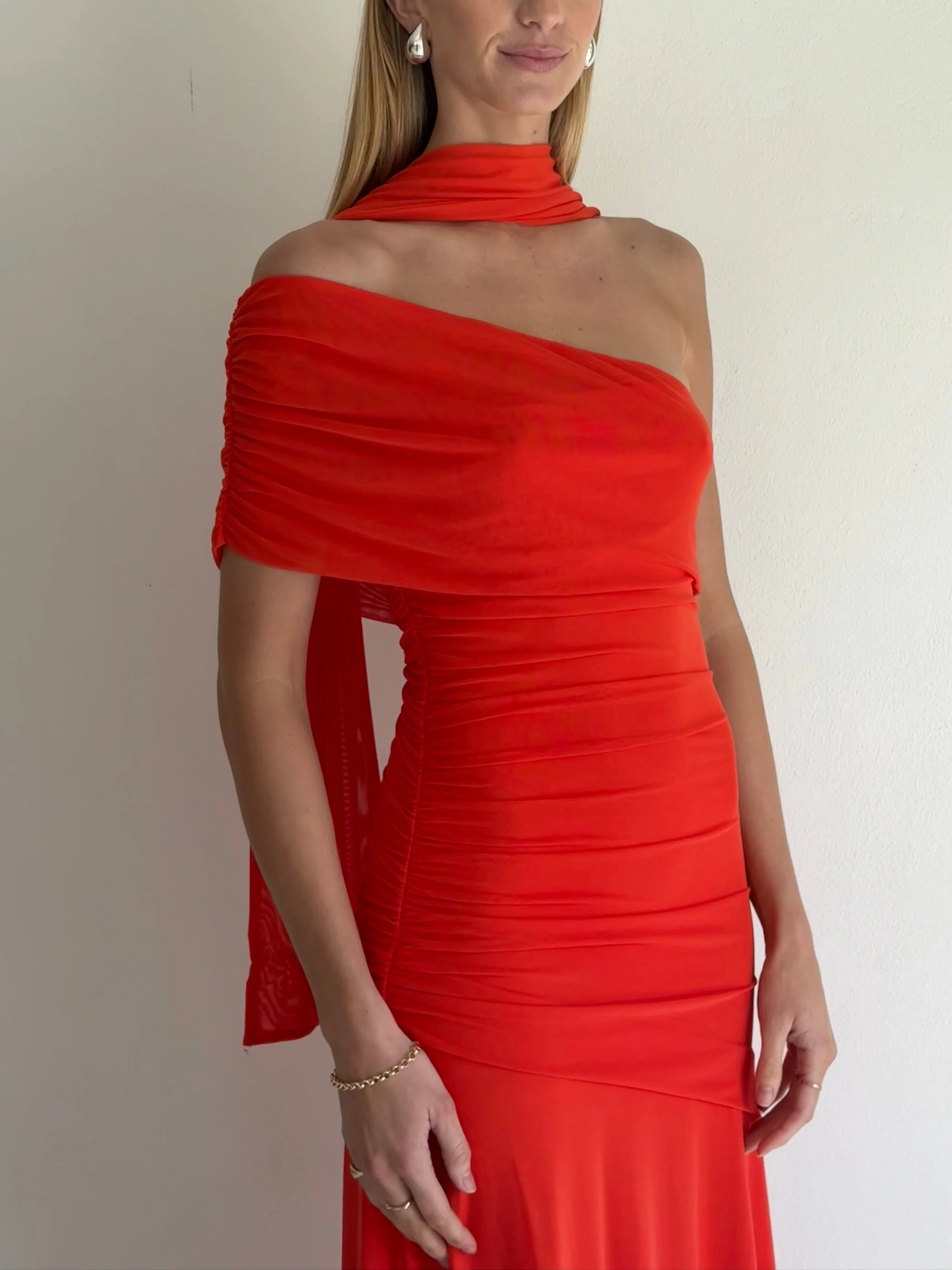 By Nicola Fiesta Off Shoulder Maxi Dress in Fiesta - Image 7