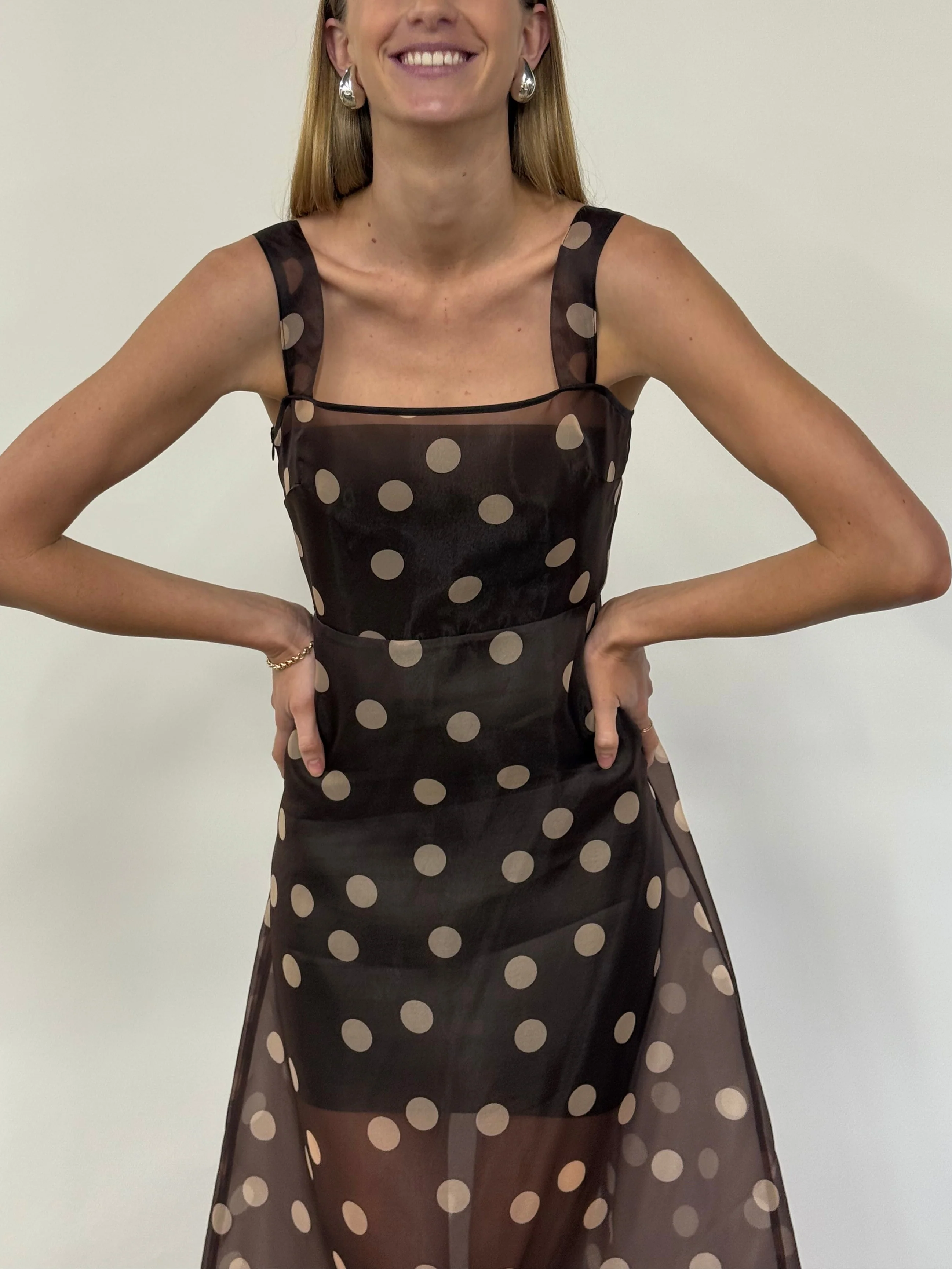 By Nicola Goldie Maxi in Chocolate Polka - Image 3