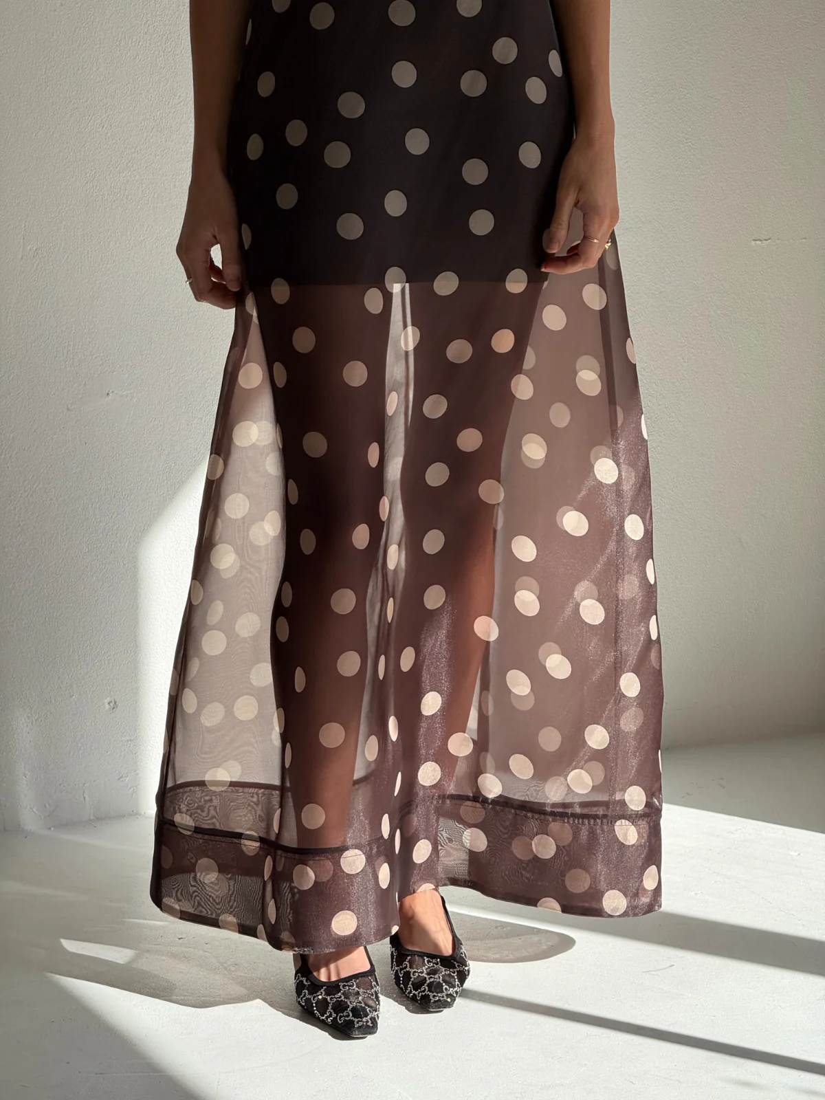 By Nicola Goldie Maxi in Chocolate Polka - Image 4