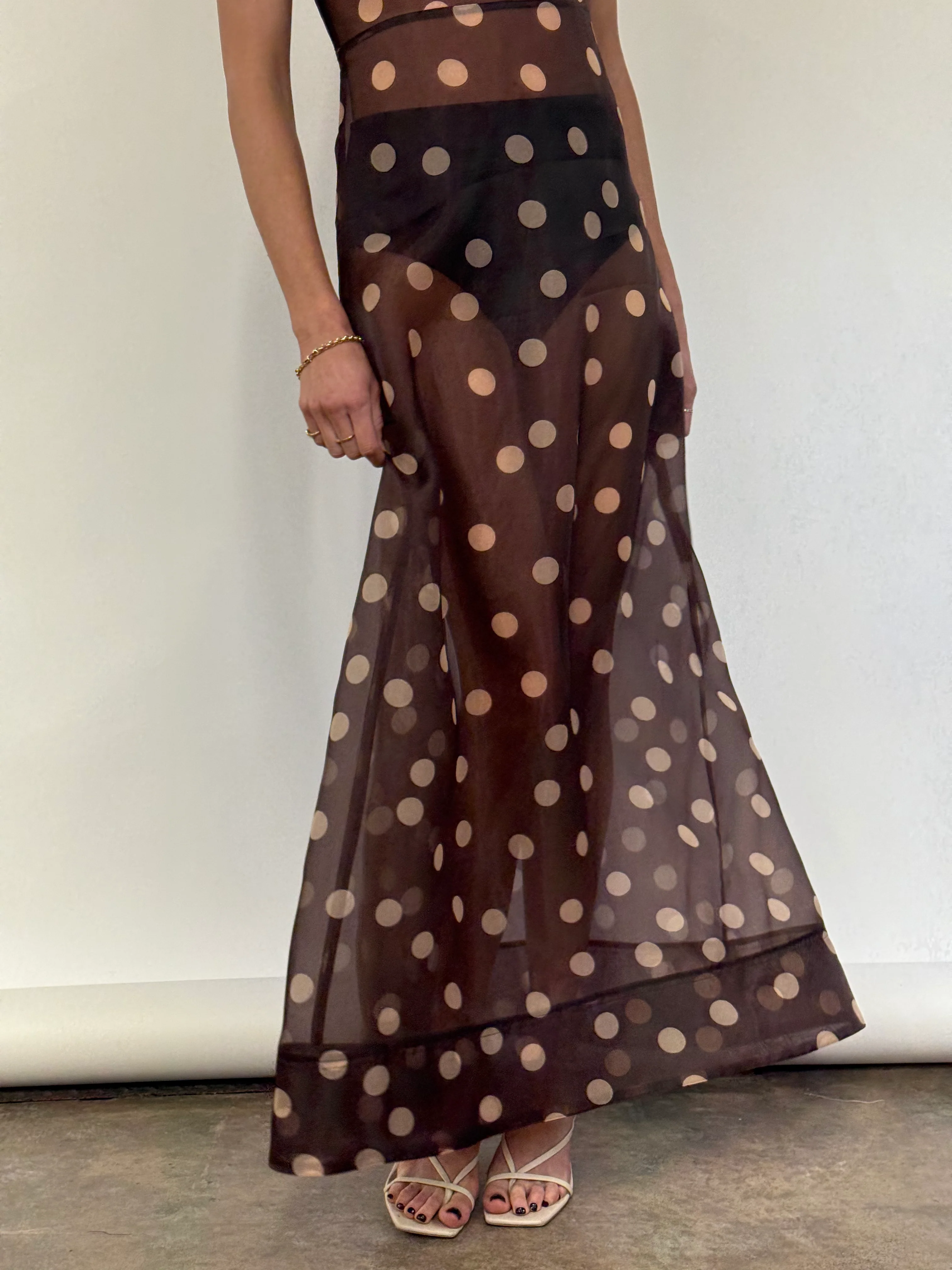 By Nicola Goldie Maxi in Chocolate Polka - Image 9