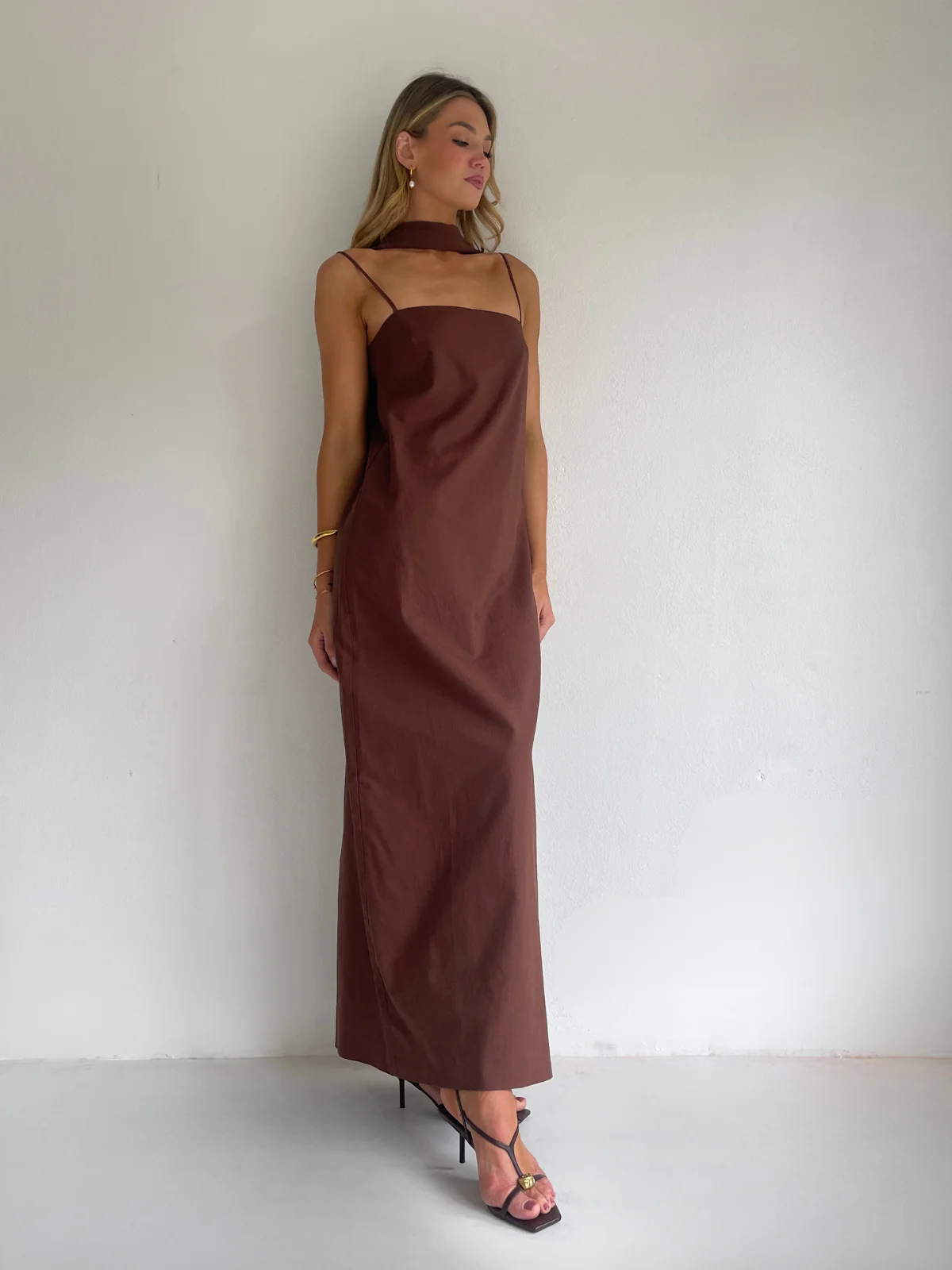 By Nicola Ivy Maxi Dress in Chocolate - Image 11