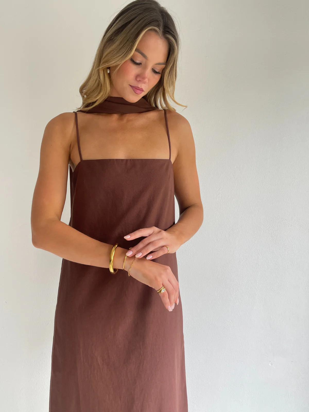 By Nicola Ivy Maxi Dress in Chocolate - Image 2
