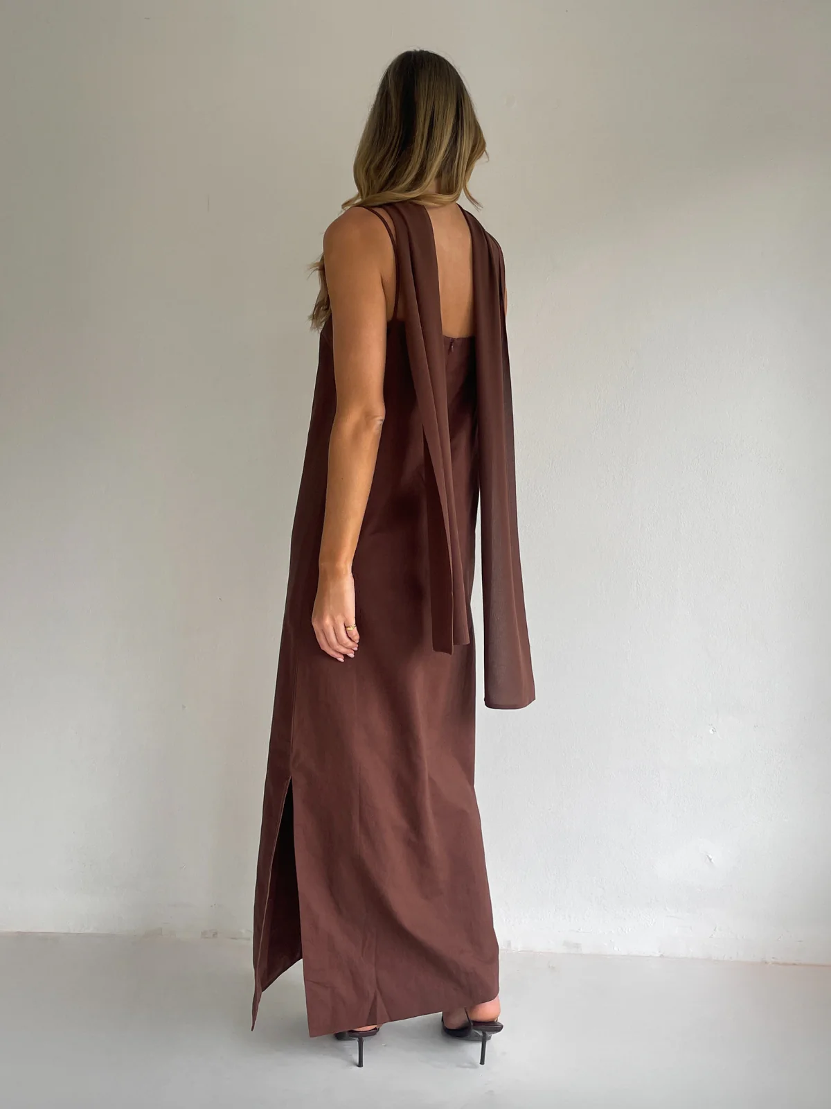 By Nicola Ivy Maxi Dress in Chocolate - Image 5