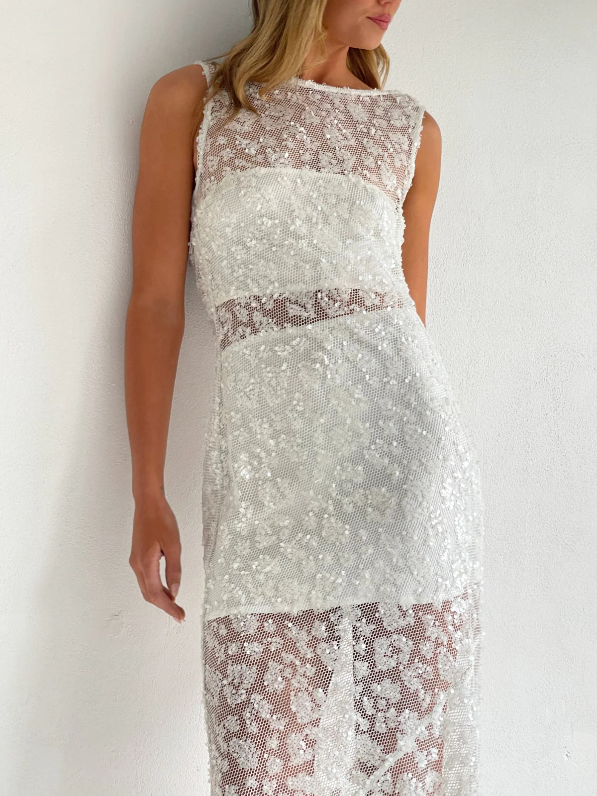 By Nicola Juno Maxi Dress in Ivory - Image 4