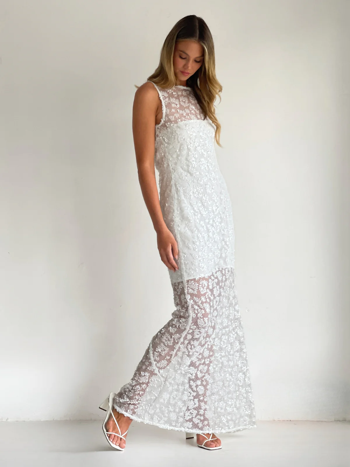 By Nicola Juno Maxi Dress in Ivory - Image 7
