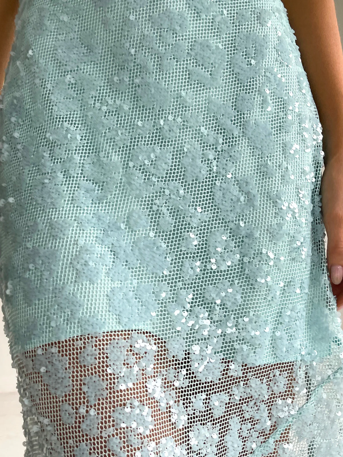 By Nicola Juno Maxi Dress in Powder Blue - Image 4