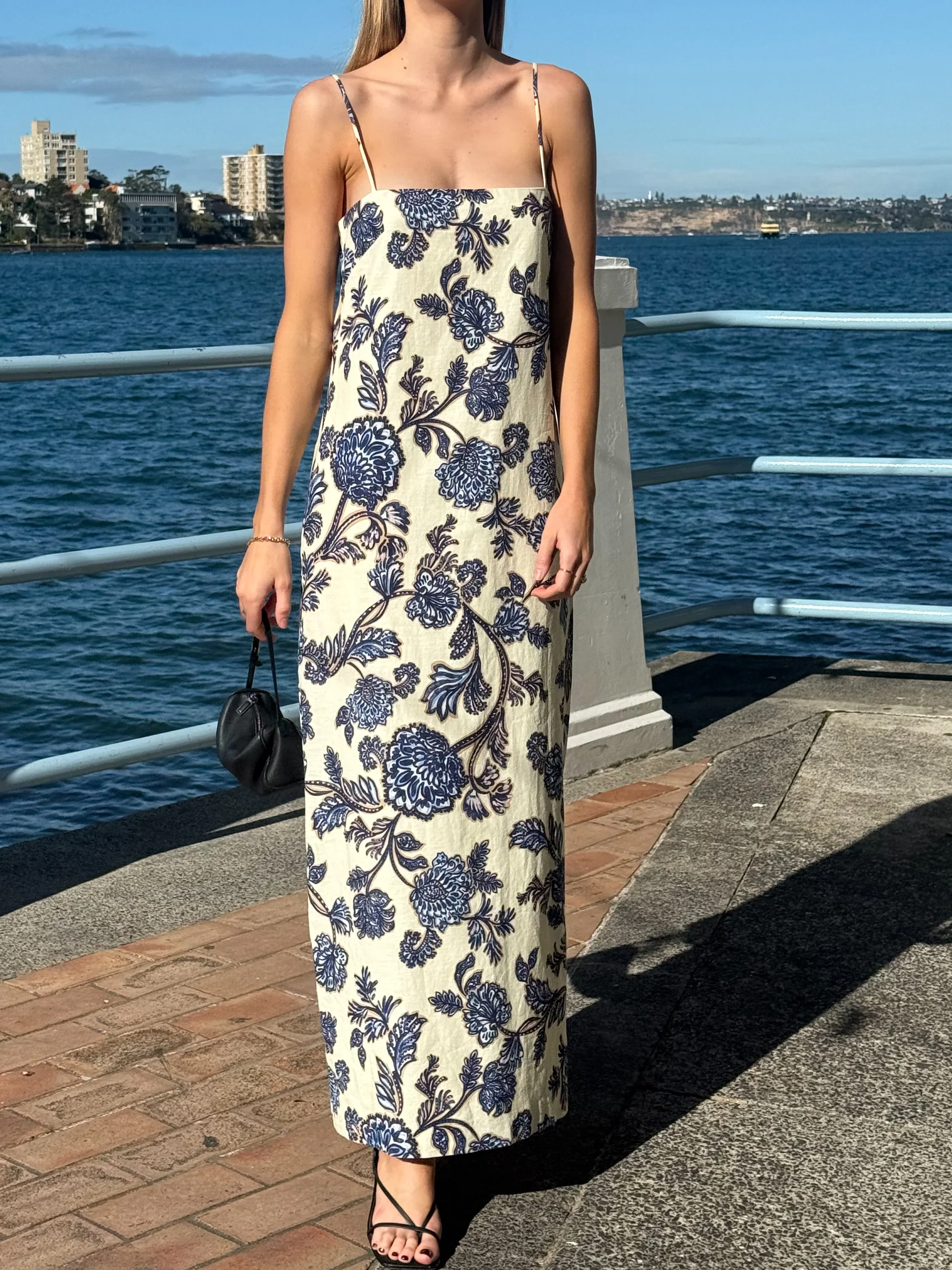 By Nicola Layla Maxi Dress in Blue Paisley - Image 5