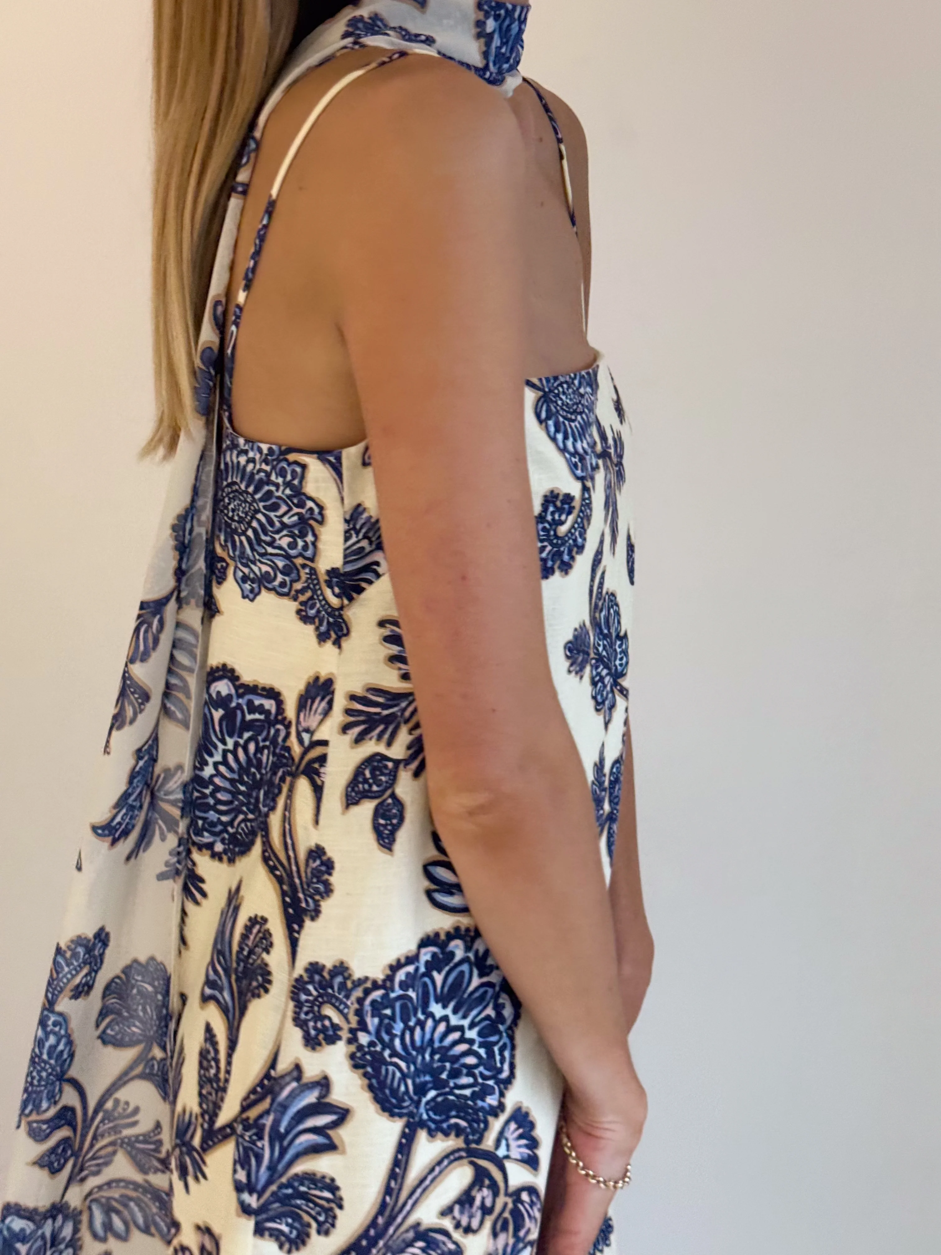 By Nicola Layla Maxi Dress in Blue Paisley - Image 9