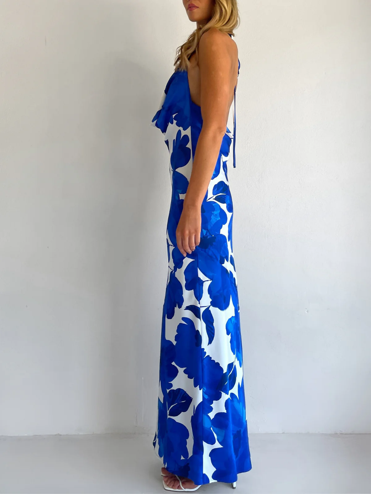 By Nicola Lucia Maxi Dress in Blue Petal - Image 15