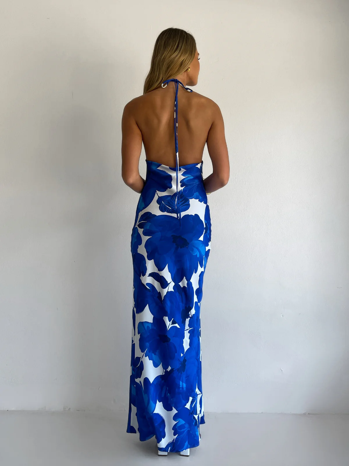 By Nicola Lucia Maxi Dress in Blue Petal - Image 3