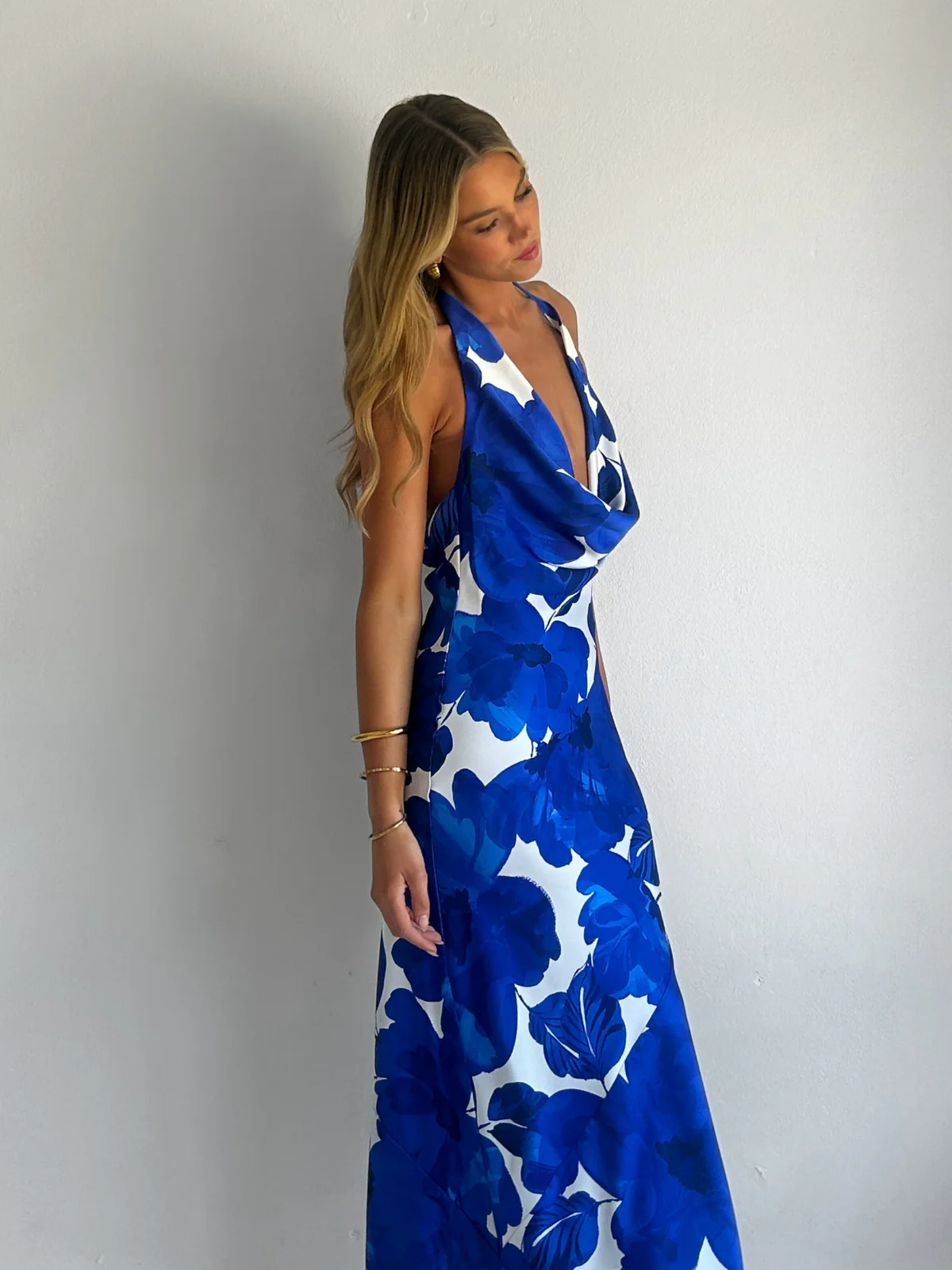 By Nicola Lucia Maxi Dress in Blue Petal - Image 5