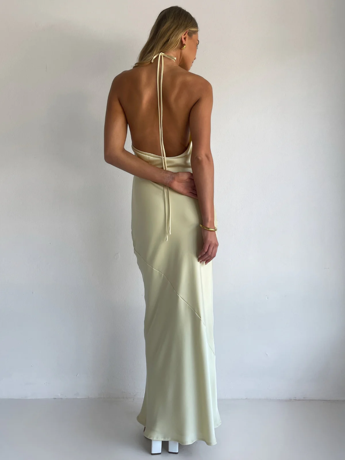 By Nicola Lucia Maxi Dress in Butter Lemon - Image 3