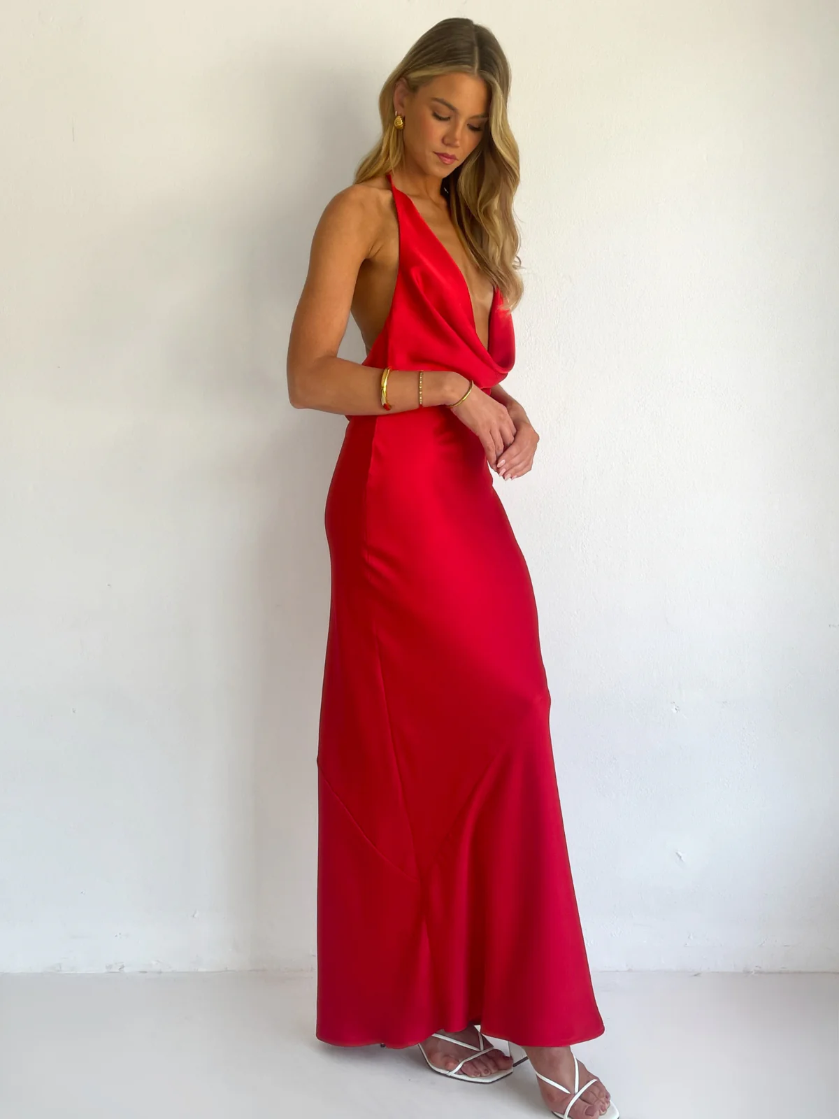 By Nicola Lucia Maxi Dress in Red - Image 3
